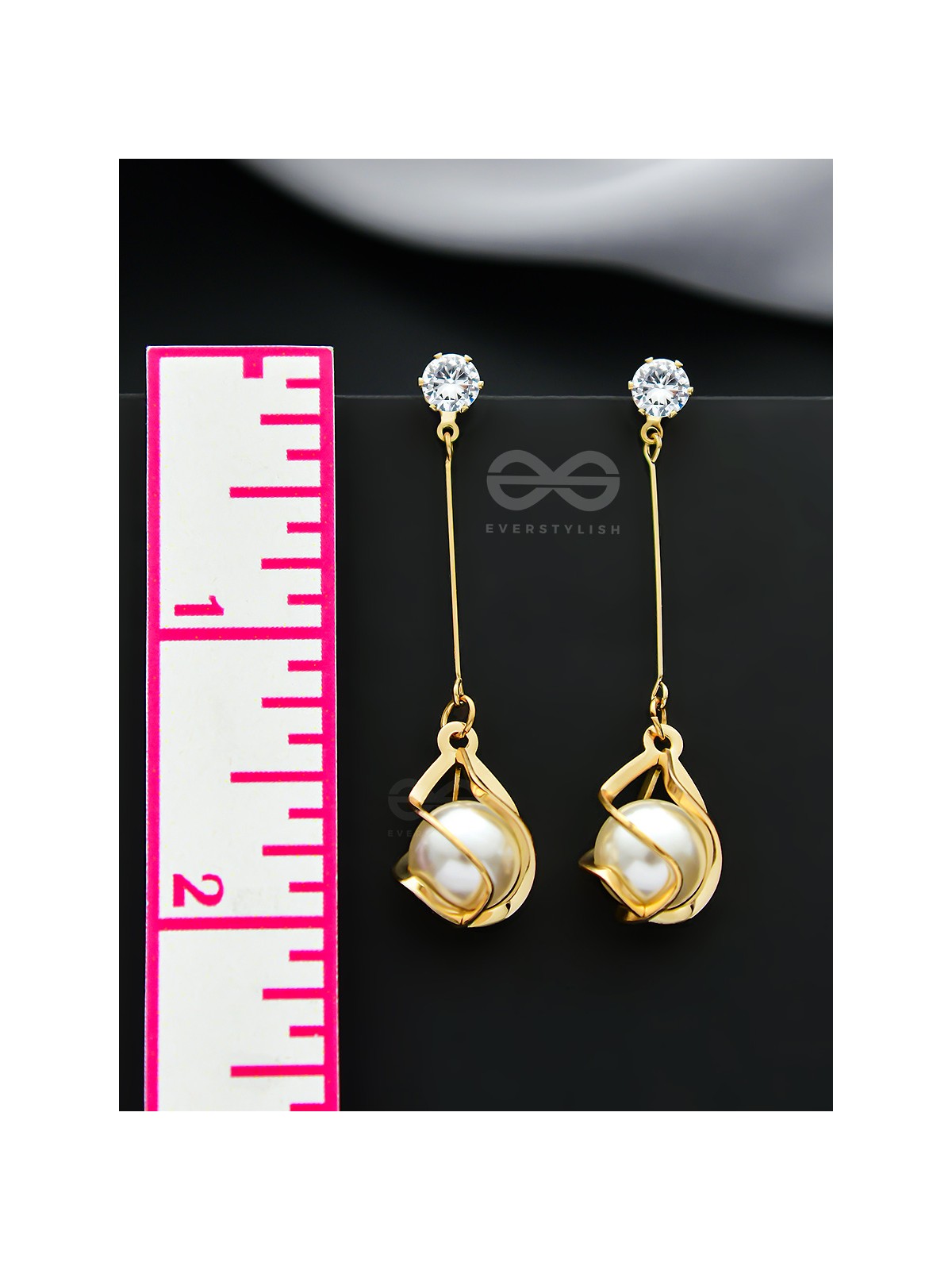 Pearl and Preciousness - Golden Danger Earrings