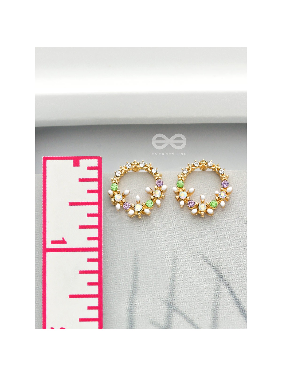 The Garden of Eden - Statement Embellished Enamelled Earrings