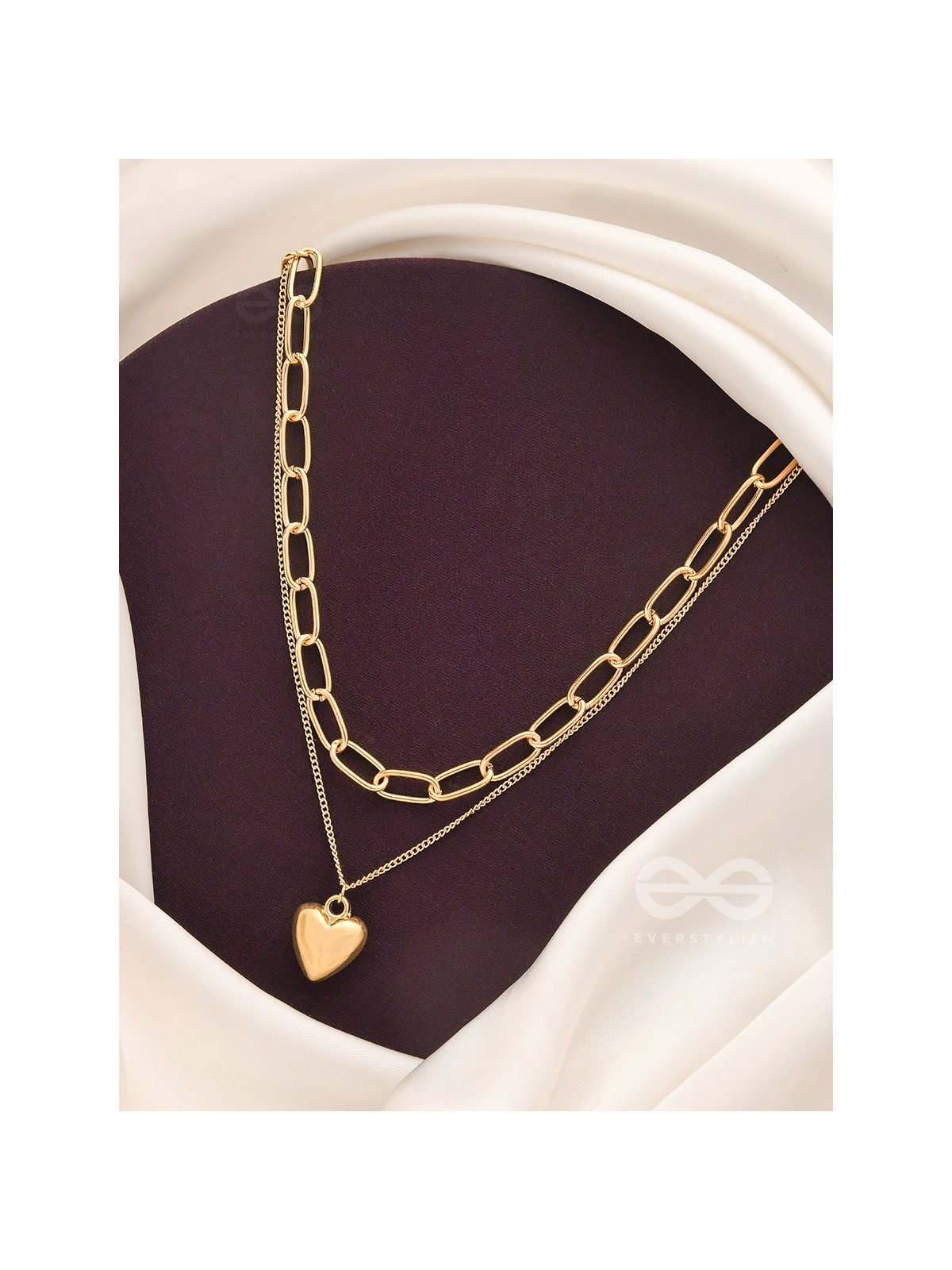 Lock Me In Your Heart - Golden Layered Statement Neckpiece With Anti-Tarnish Coating 