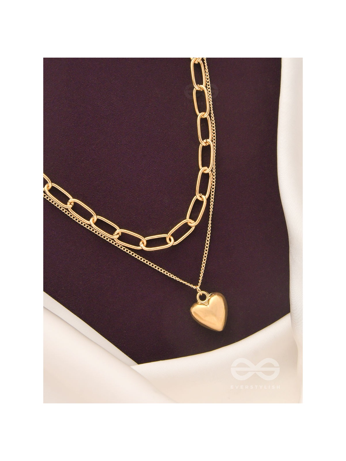 Lock Me In Your Heart - Golden Layered Statement Neckpiece With Anti-Tarnish Coating 