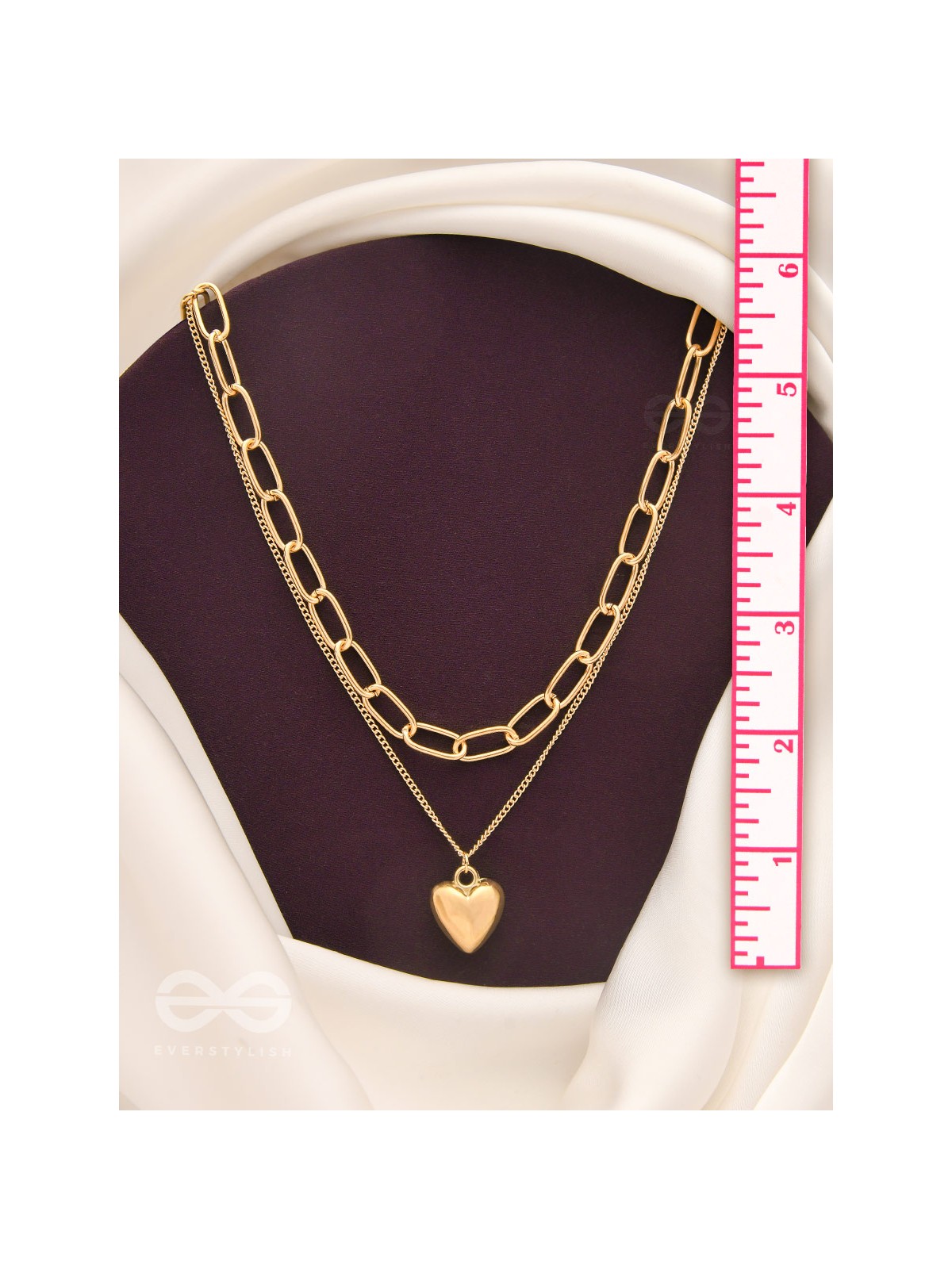 Lock Me In Your Heart - Golden Layered Statement Neckpiece With Anti-Tarnish Coating 