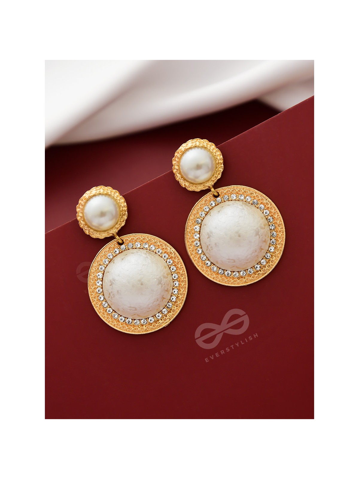 Pearls of Poignance - Statement Golden Earrings
