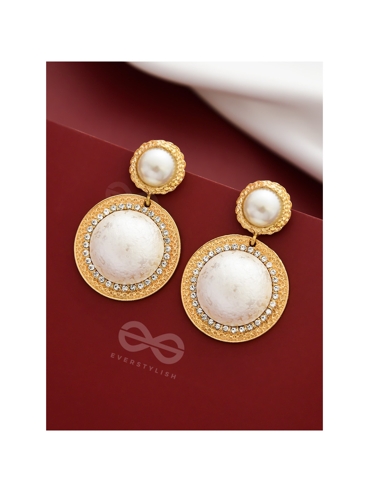 Pearls of Poignance - Statement Golden Earrings