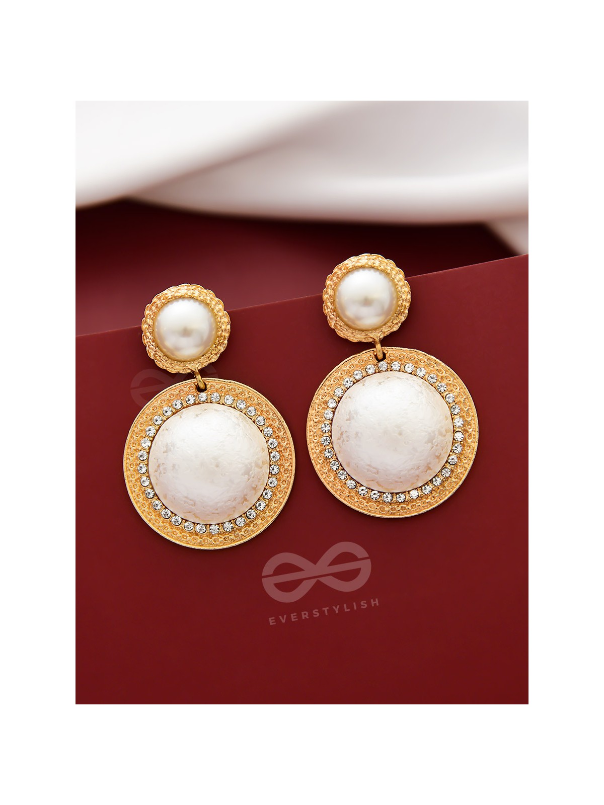 Pearls of Poignance - Statement Golden Earrings