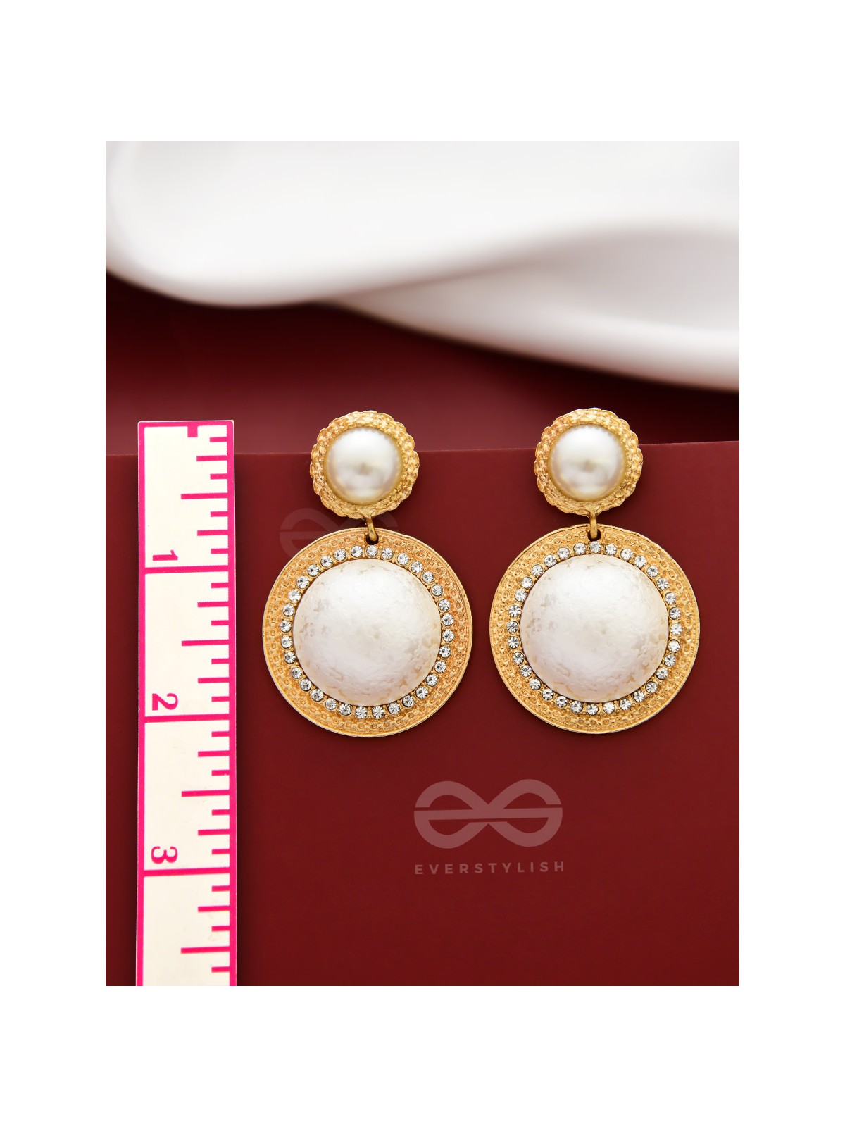 Pearls of Poignance - Statement Golden Earrings