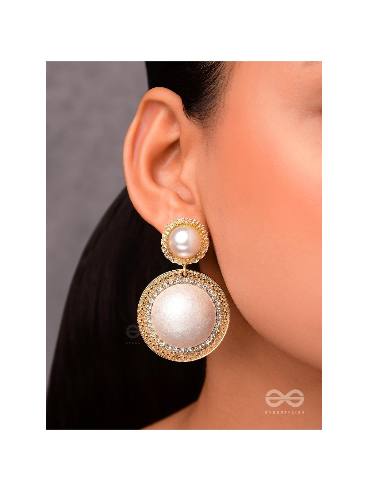 Pearls of Poignance - Statement Golden Earrings