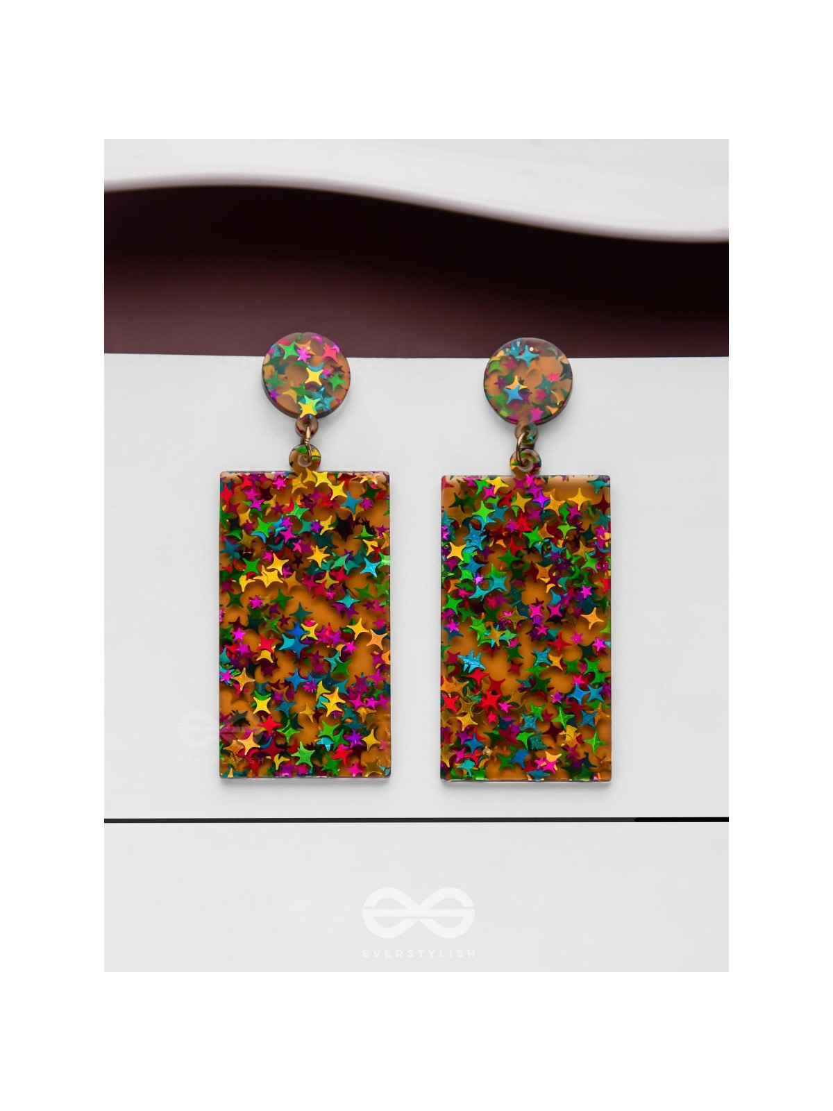 A Galactic Colourfest - Statement Acrylic Danglers