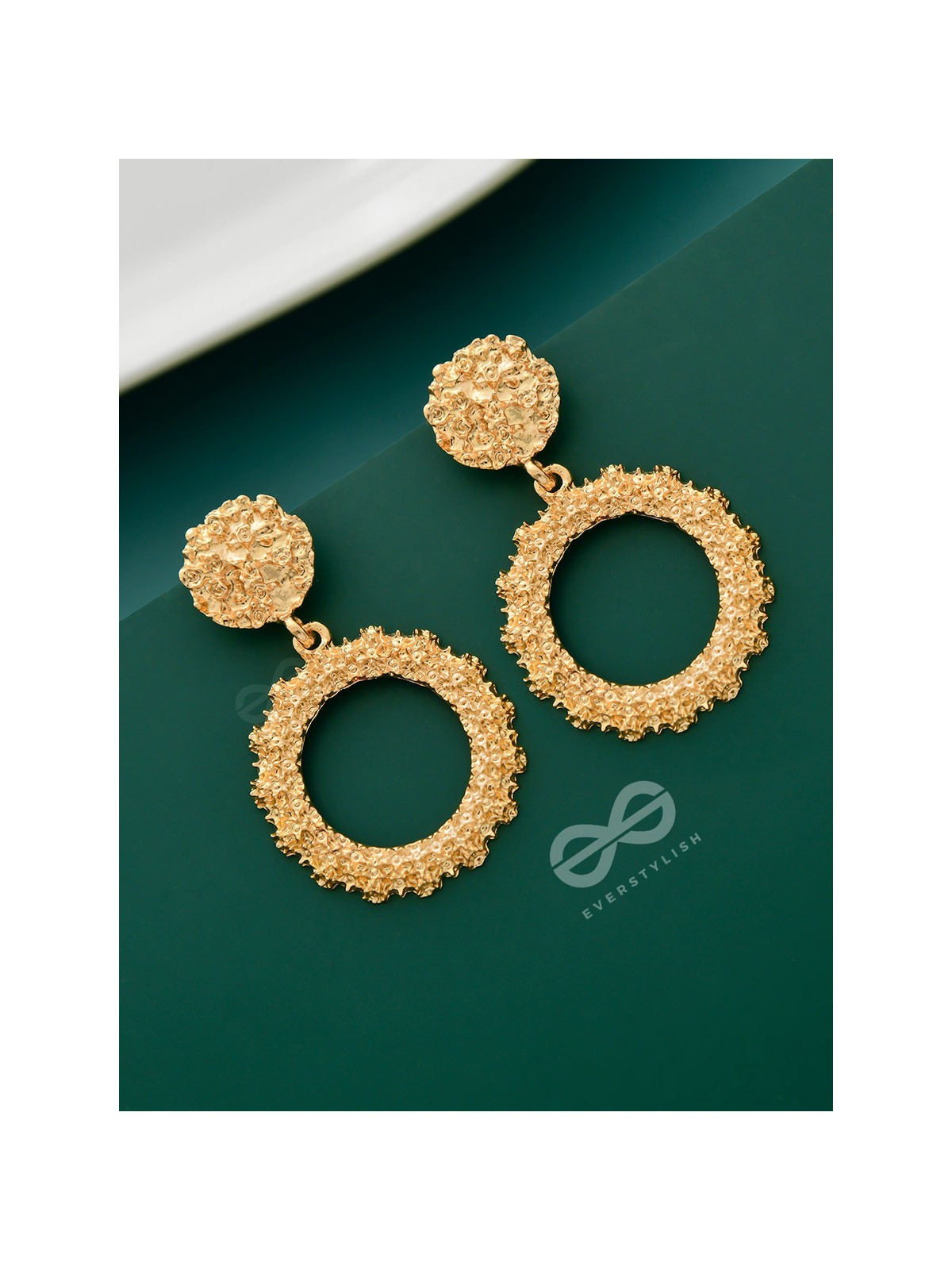 Shimmering Solar Flares - Golden Statement Earrings