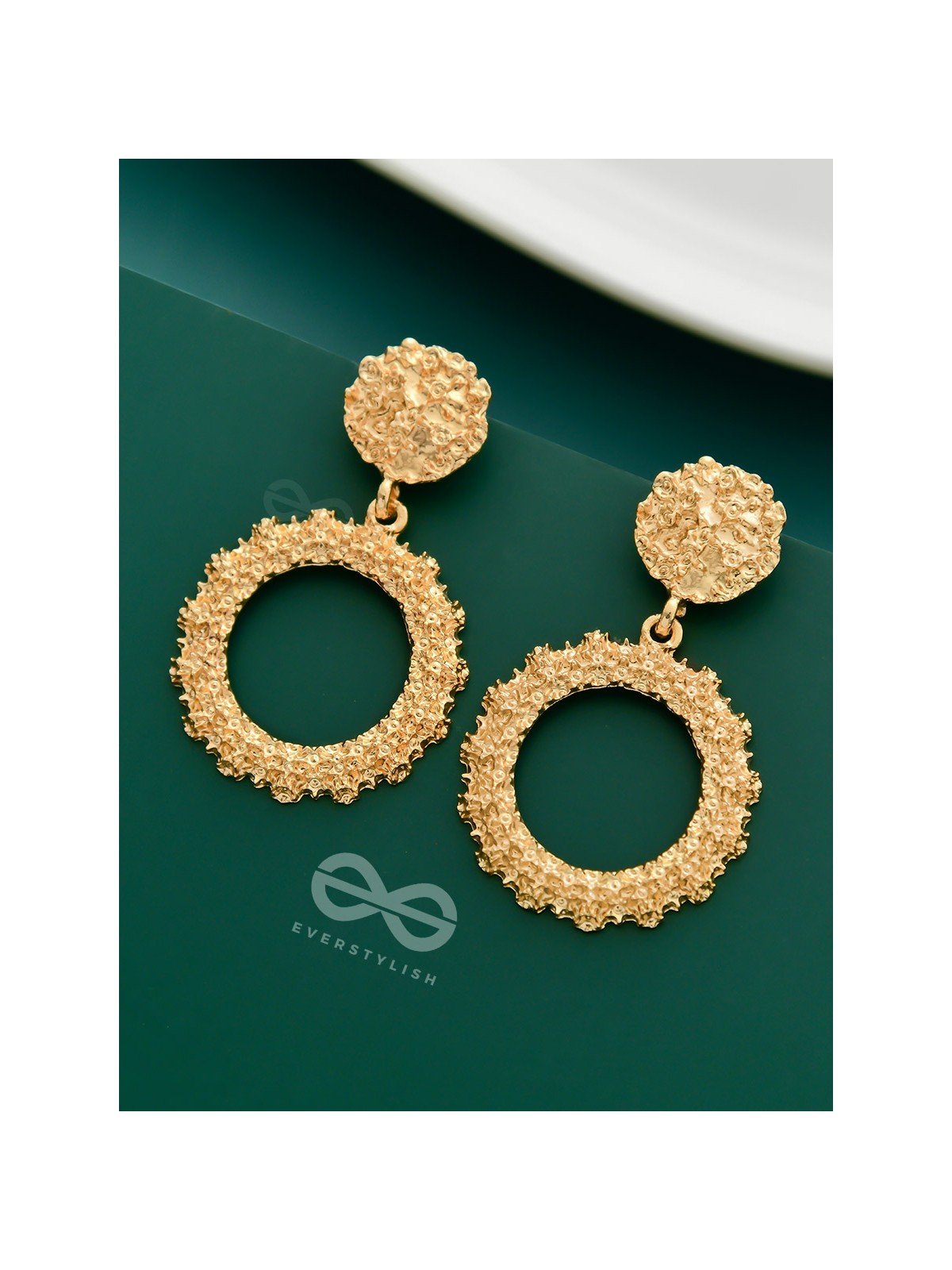Shimmering Solar Flares - Golden Statement Earrings