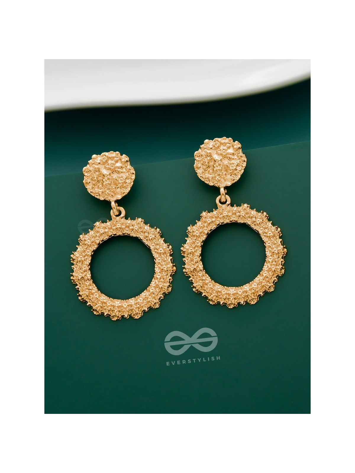 Shimmering Solar Flares - Golden Statement Earrings