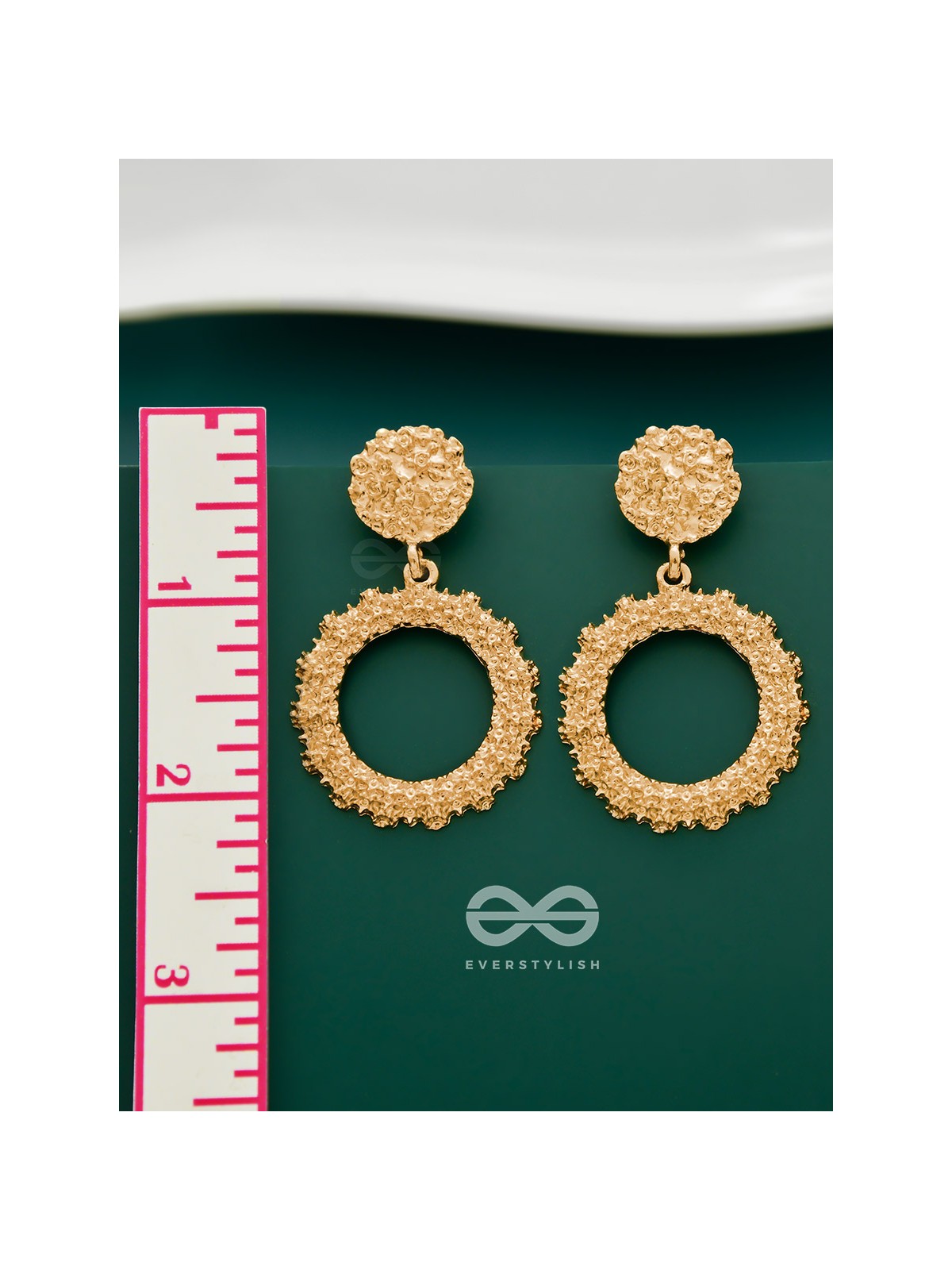 Shimmering Solar Flares - Golden Statement Earrings