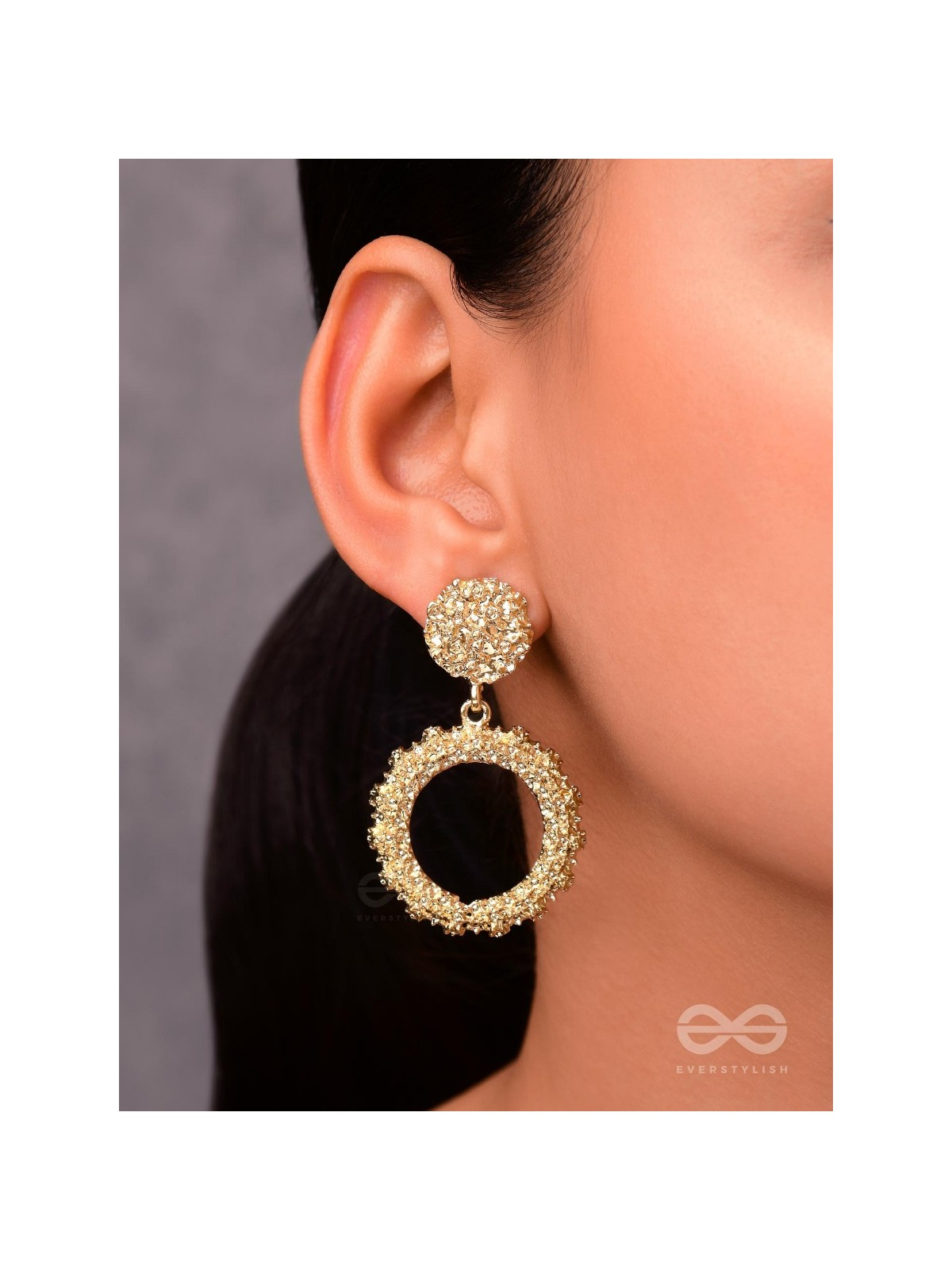 Shimmering Solar Flares - Golden Statement Earrings