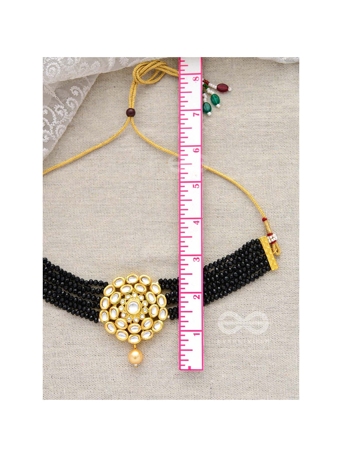 ROYALTY OF THE SULTANATE - SET OF CHOKER AND EARRINGS (Black)