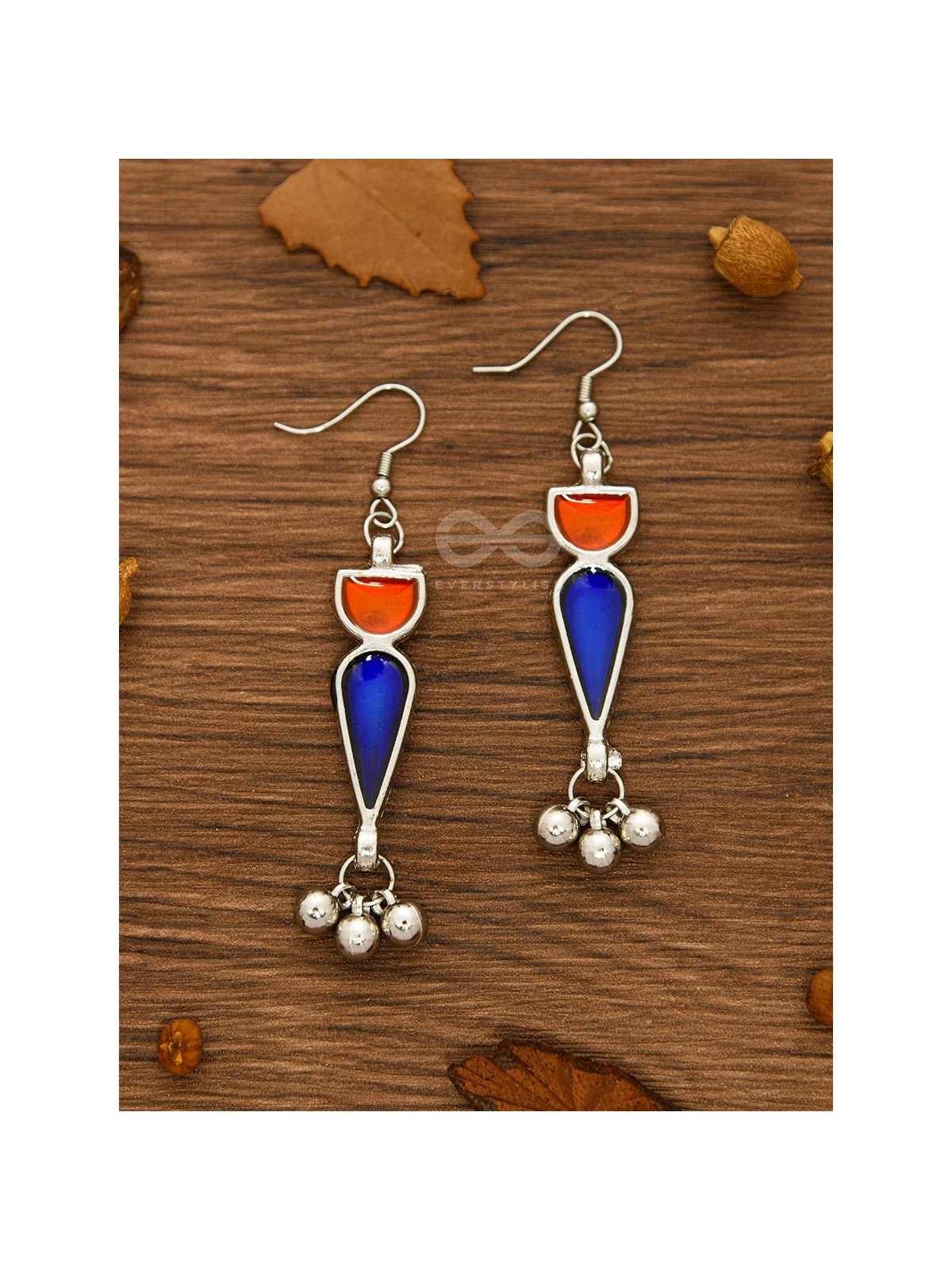 The Bohemian Jaw Droppers - Statement Set of Meenakari Neckpiece and Earrings (Multicolor)