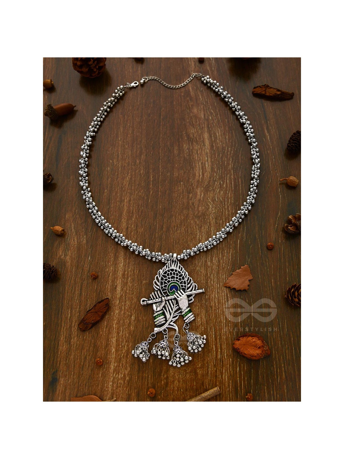 The Charismatic Krishna - Statement Ethnic Enamelled Neckpiece
