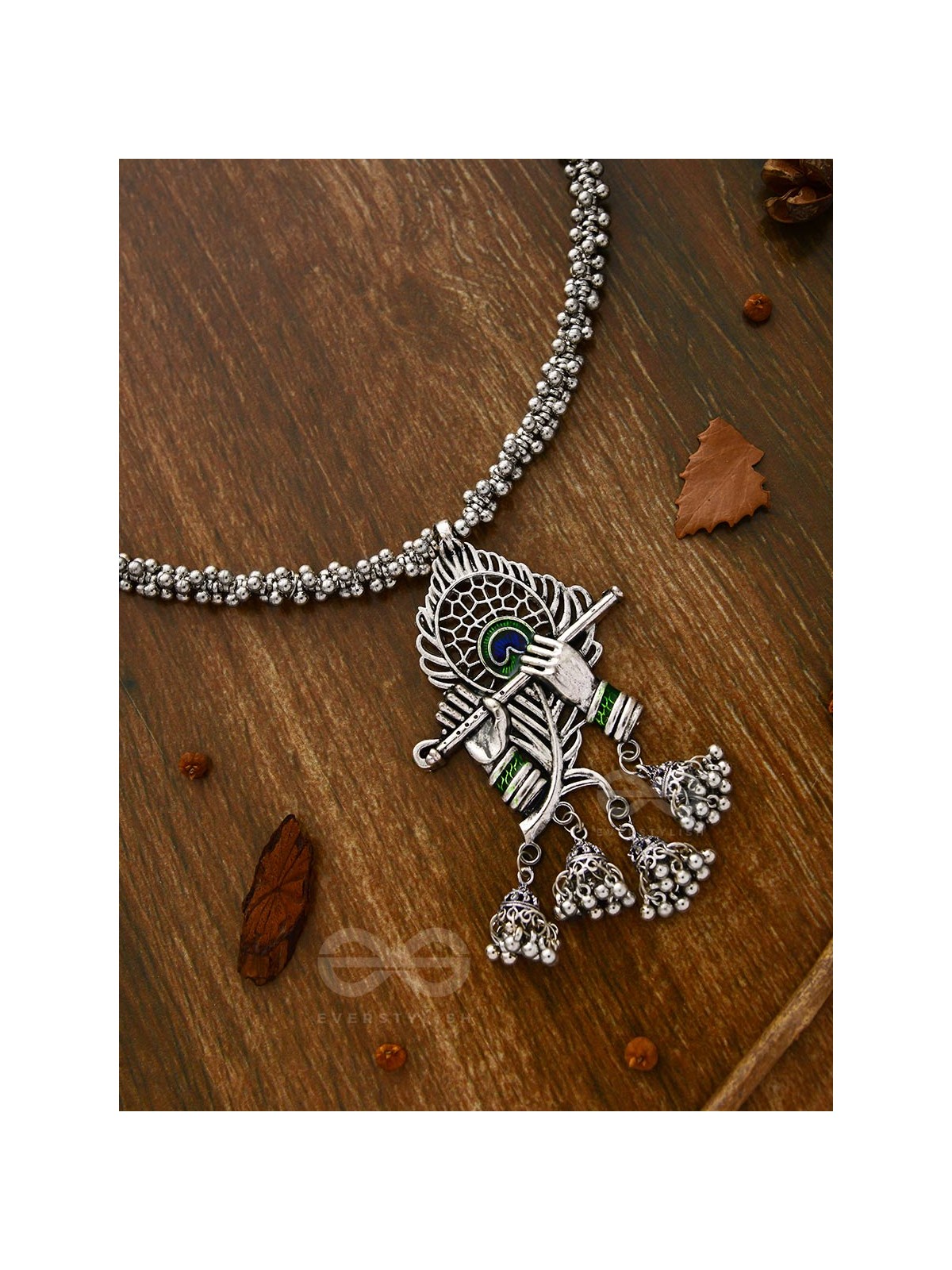 The Charismatic Krishna - Statement Ethnic Enamelled Neckpiece