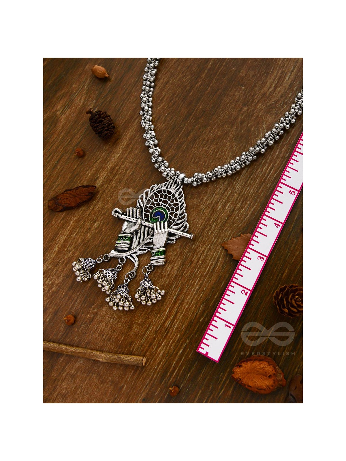 The Charismatic Krishna - Statement Ethnic Enamelled Neckpiece