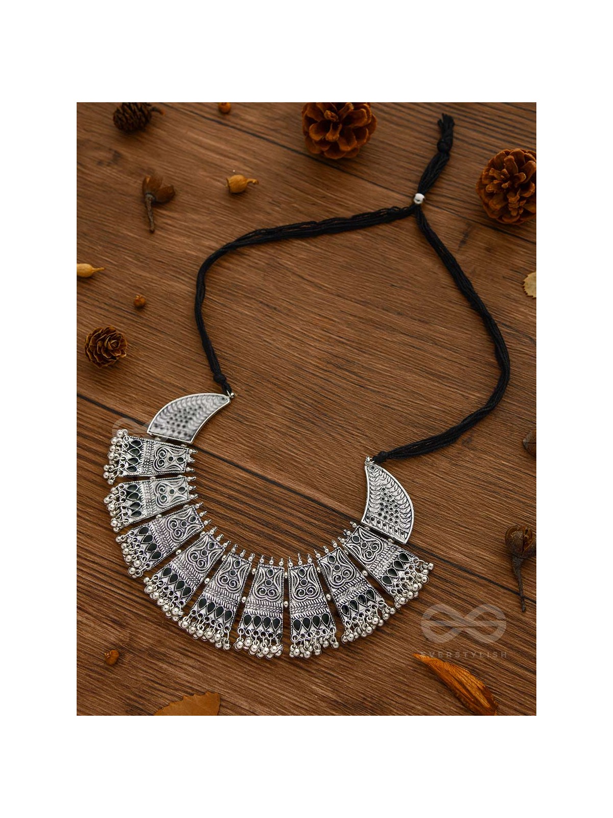 The Chunky Bohemian Statement - Set of Oxidised Earrings and Neckpiece