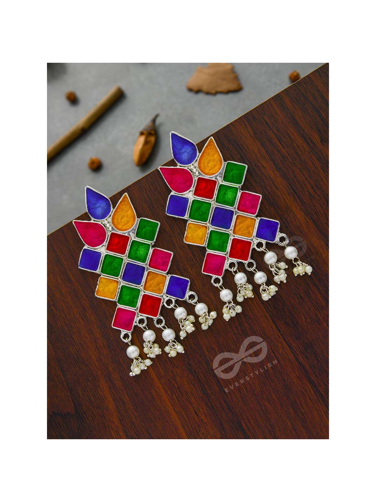 Festivities on My Ears - Statement Colourpop Enamelled Earrings