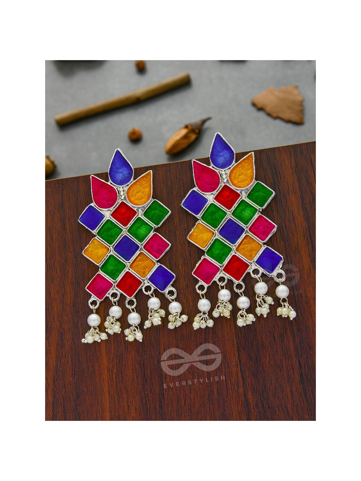 Festivities on My Ears - Statement Colourpop Enamelled Earrings
