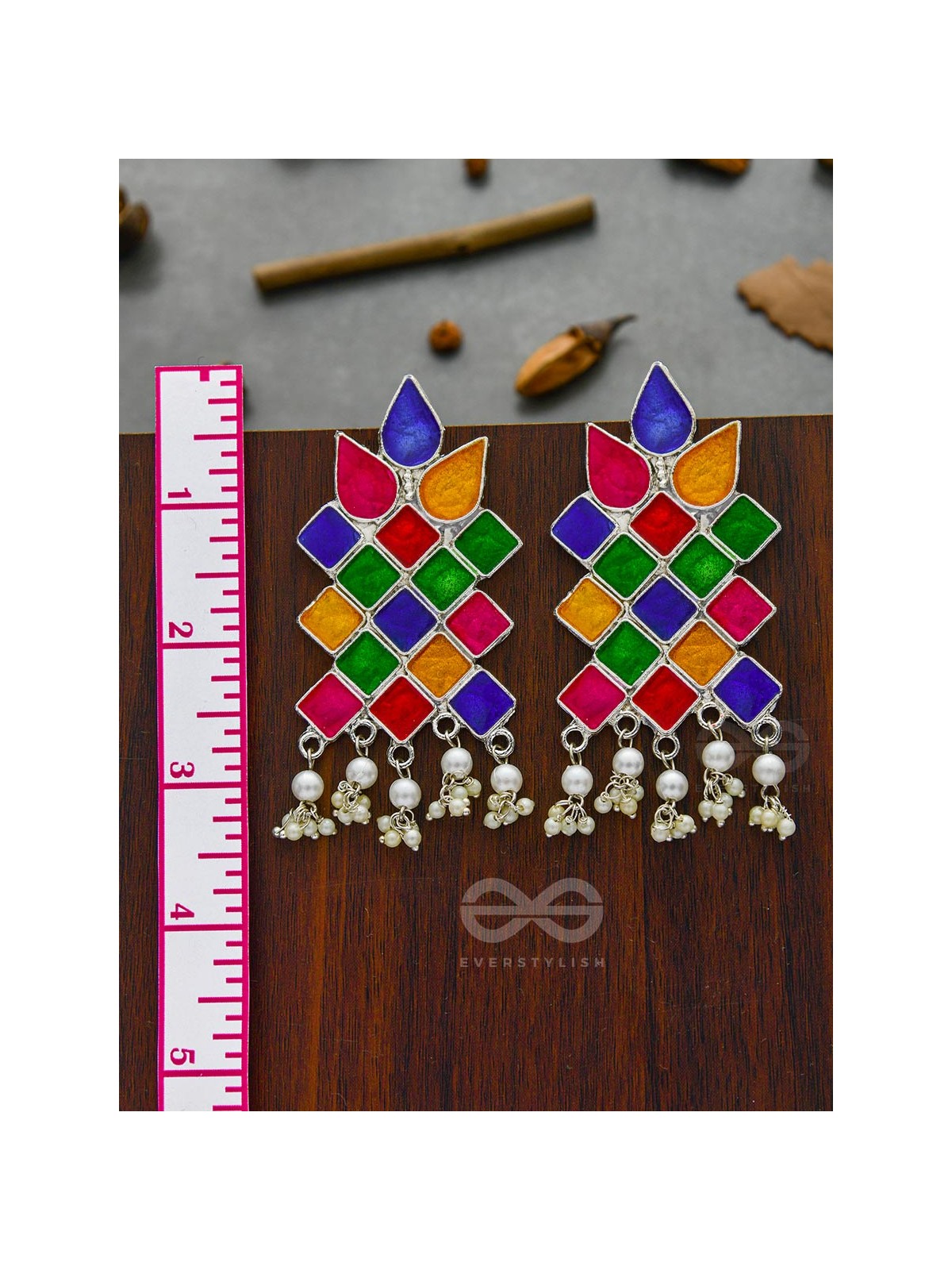 Festivities on My Ears - Statement Colourpop Enamelled Earrings
