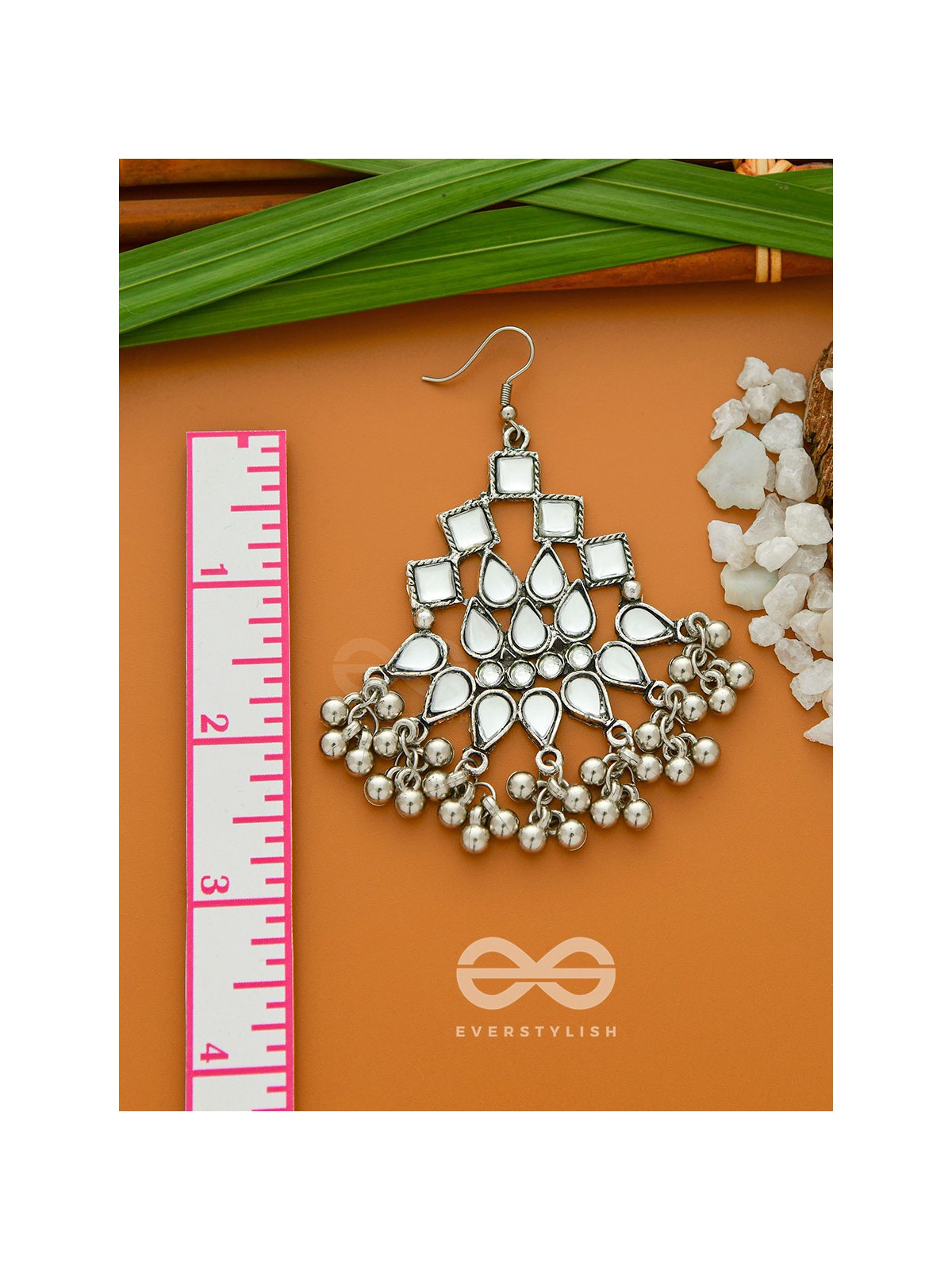 The Embellished Maze - Statement Oxidised Earrings