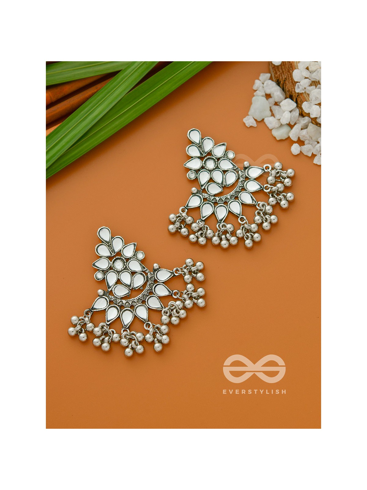 Melange of Mystery- Oxidised Embellished Earrings