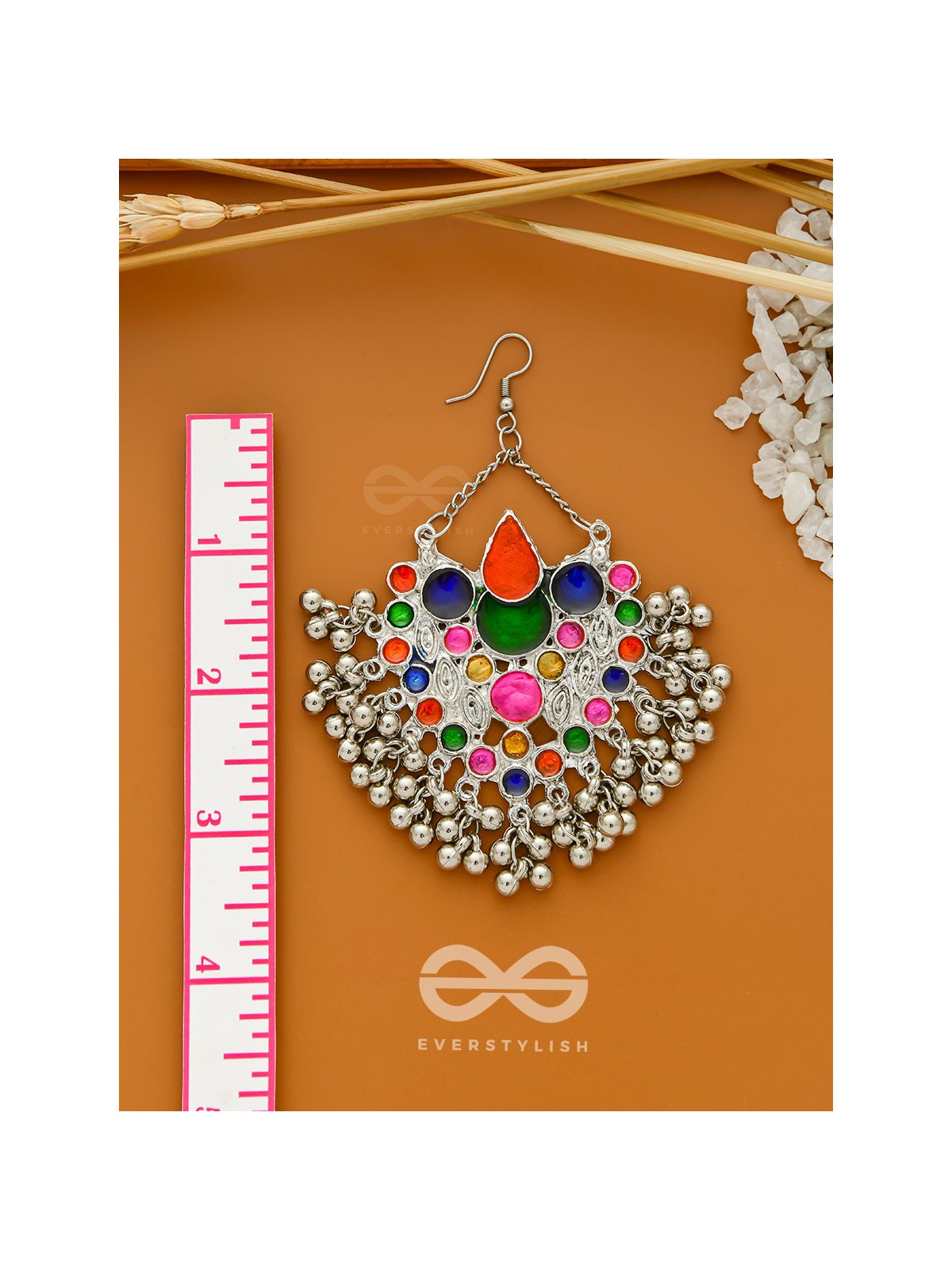 A Cascading Colourful Affair - Statement Enamelled Danglers