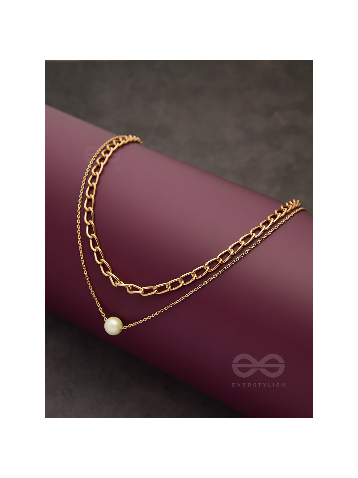 The Layered Elegance - Golden Pearl Multilayered Neckpiece With Anti-Tarnish Coating 