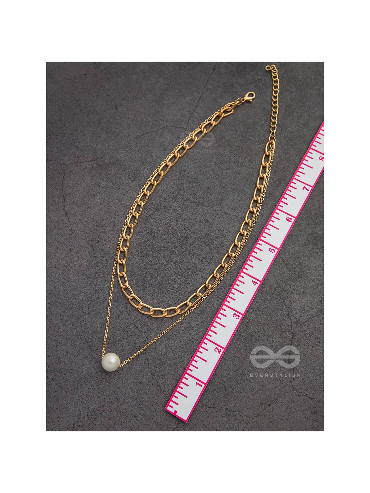 The Layered Elegance - Golden Pearl Multilayered Neckpiece With Anti-Tarnish Coating 