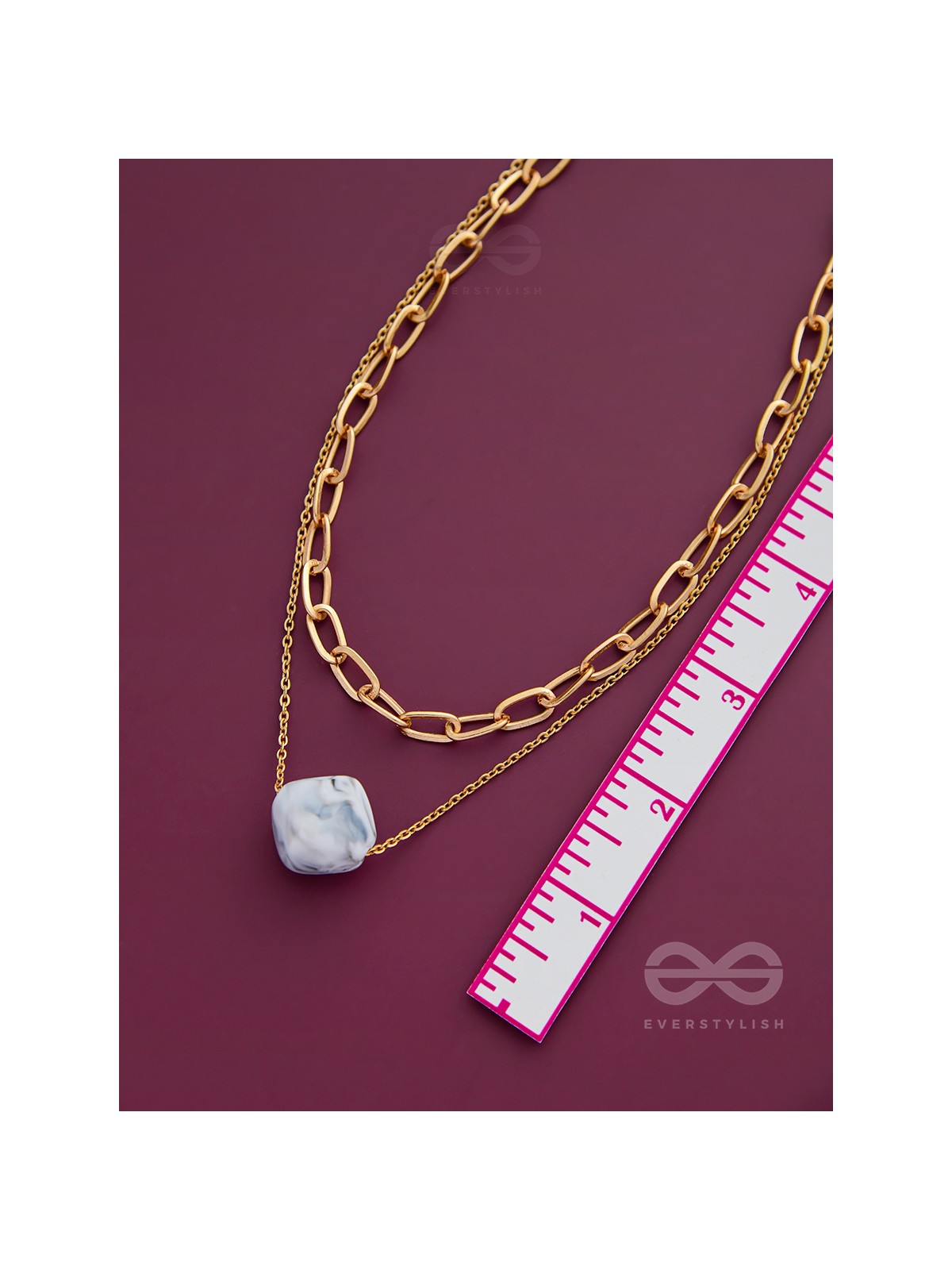 The Marble Marvel - Golden Multi-layered Neckpiece