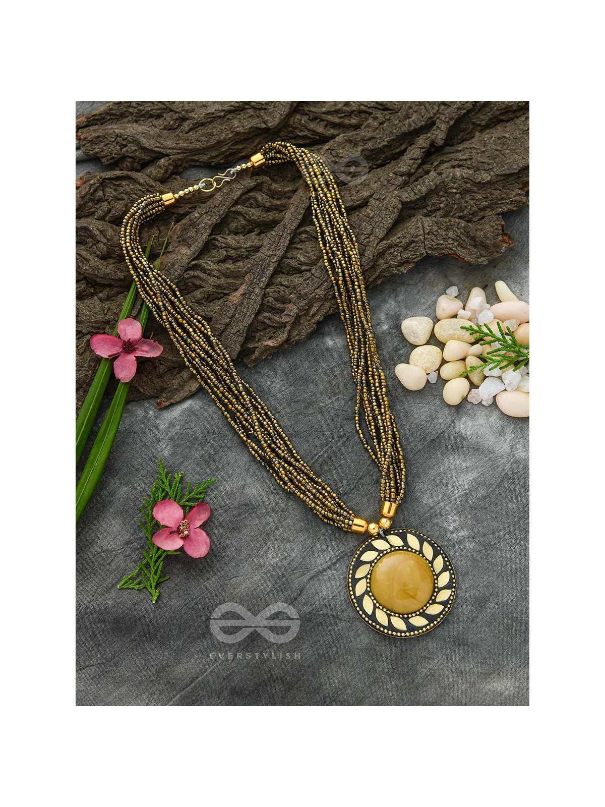 The Timeless Elegance- Beautiful Beaded Neckpiece (Dijon)