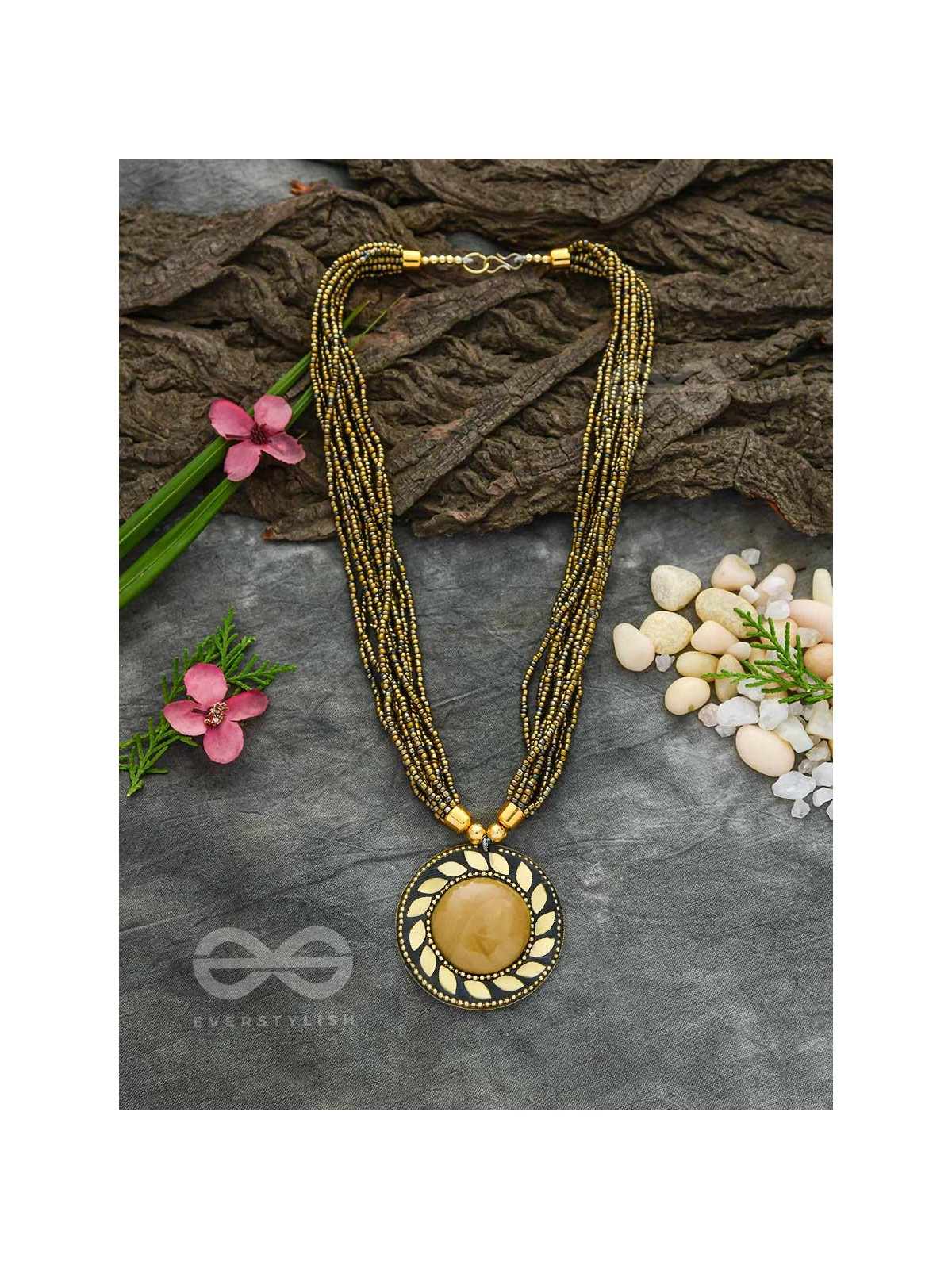 The Timeless Elegance- Beautiful Beaded Neckpiece (Dijon)