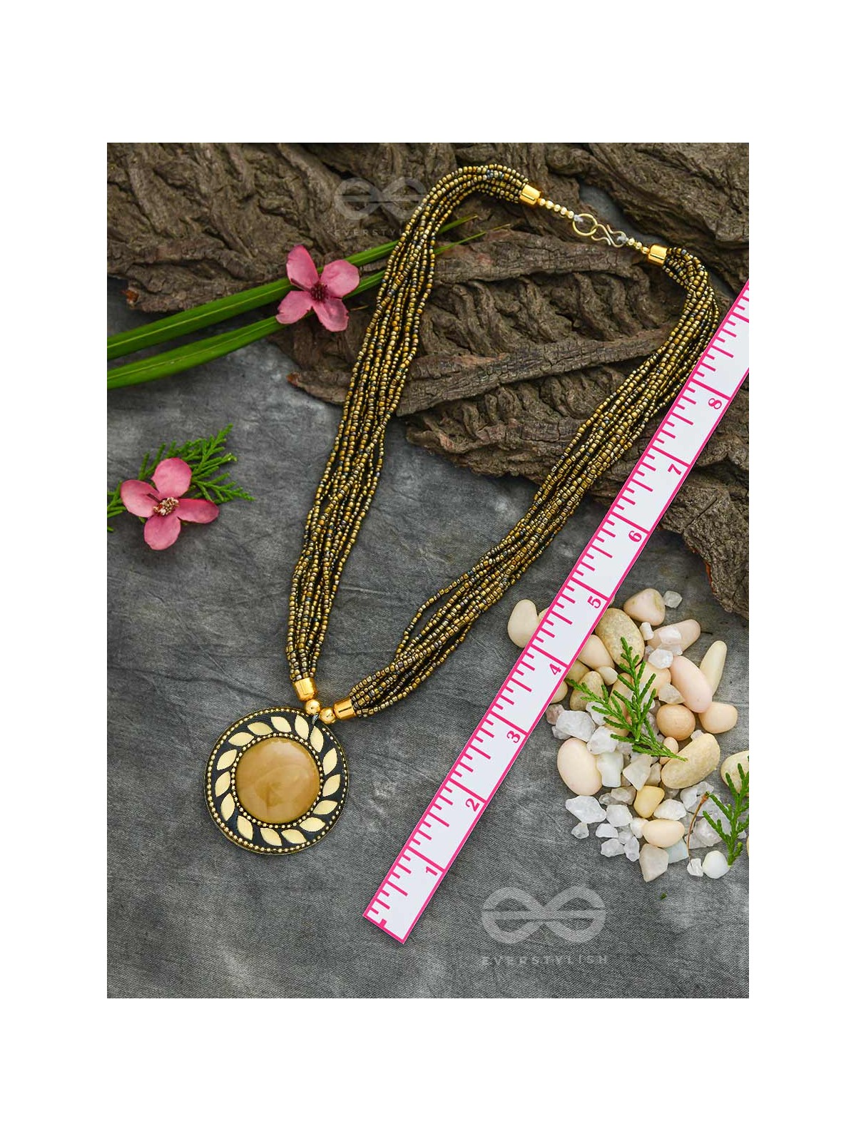 The Timeless Elegance- Beautiful Beaded Neckpiece (Dijon)