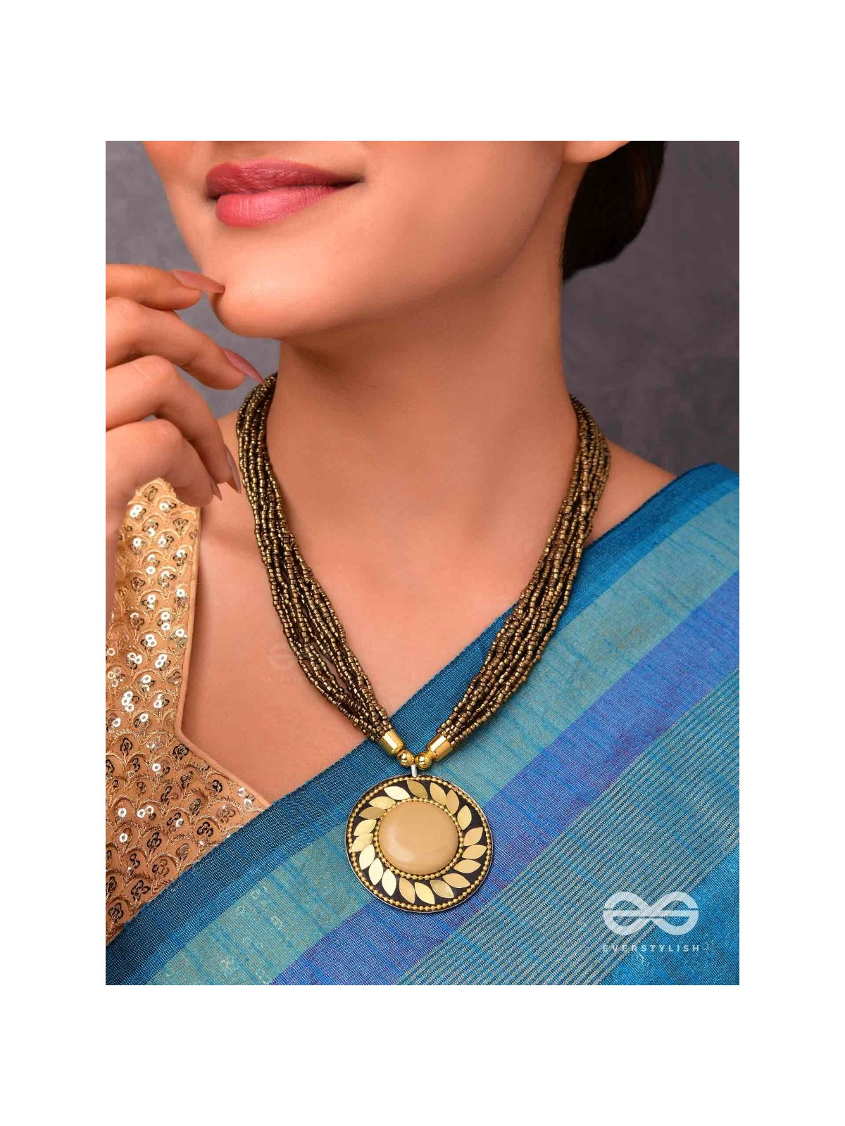 The Timeless Elegance- Beautiful Beaded Neckpiece (Dijon)