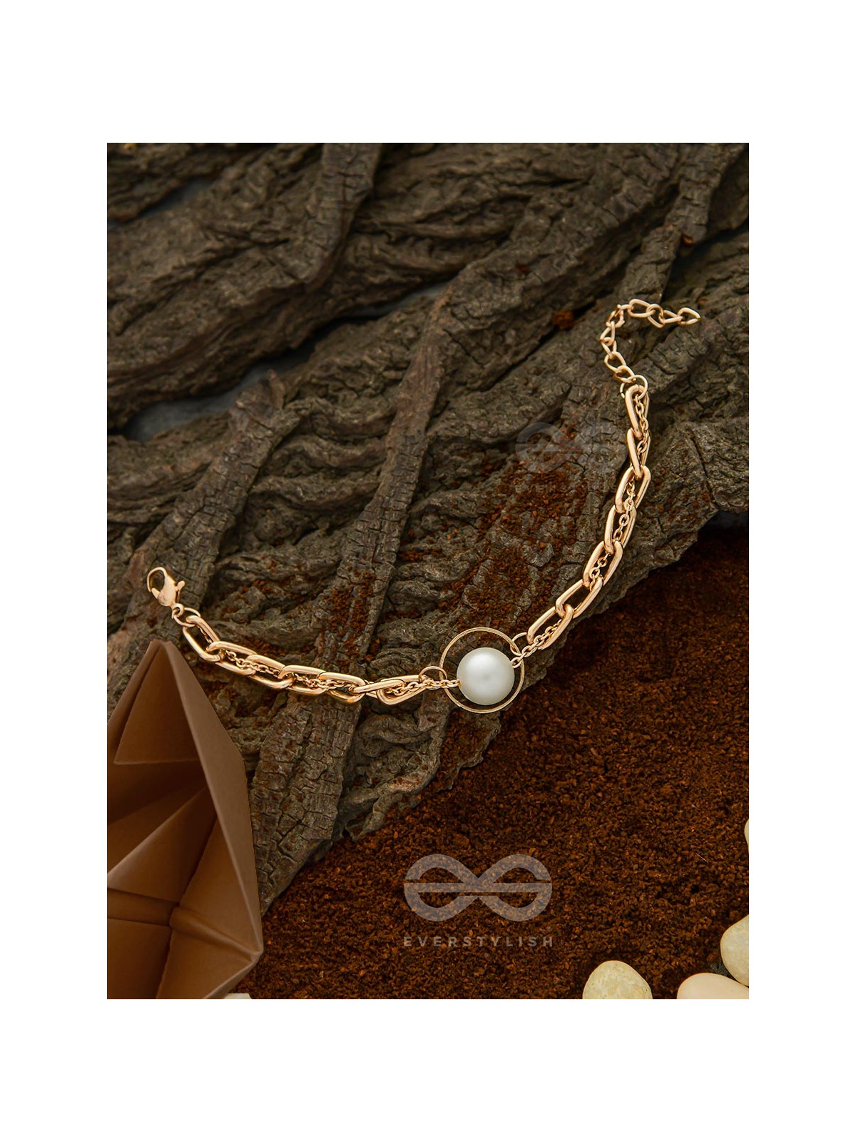 Pearl-Fectly Golden - Golden Layered Chain Bracelet