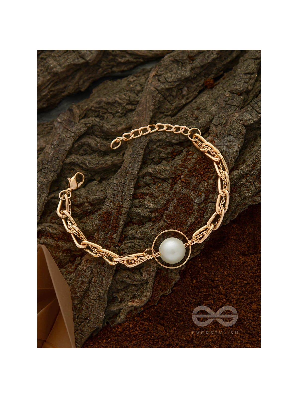 Pearl-Fectly Golden - Golden Layered Chain Bracelet