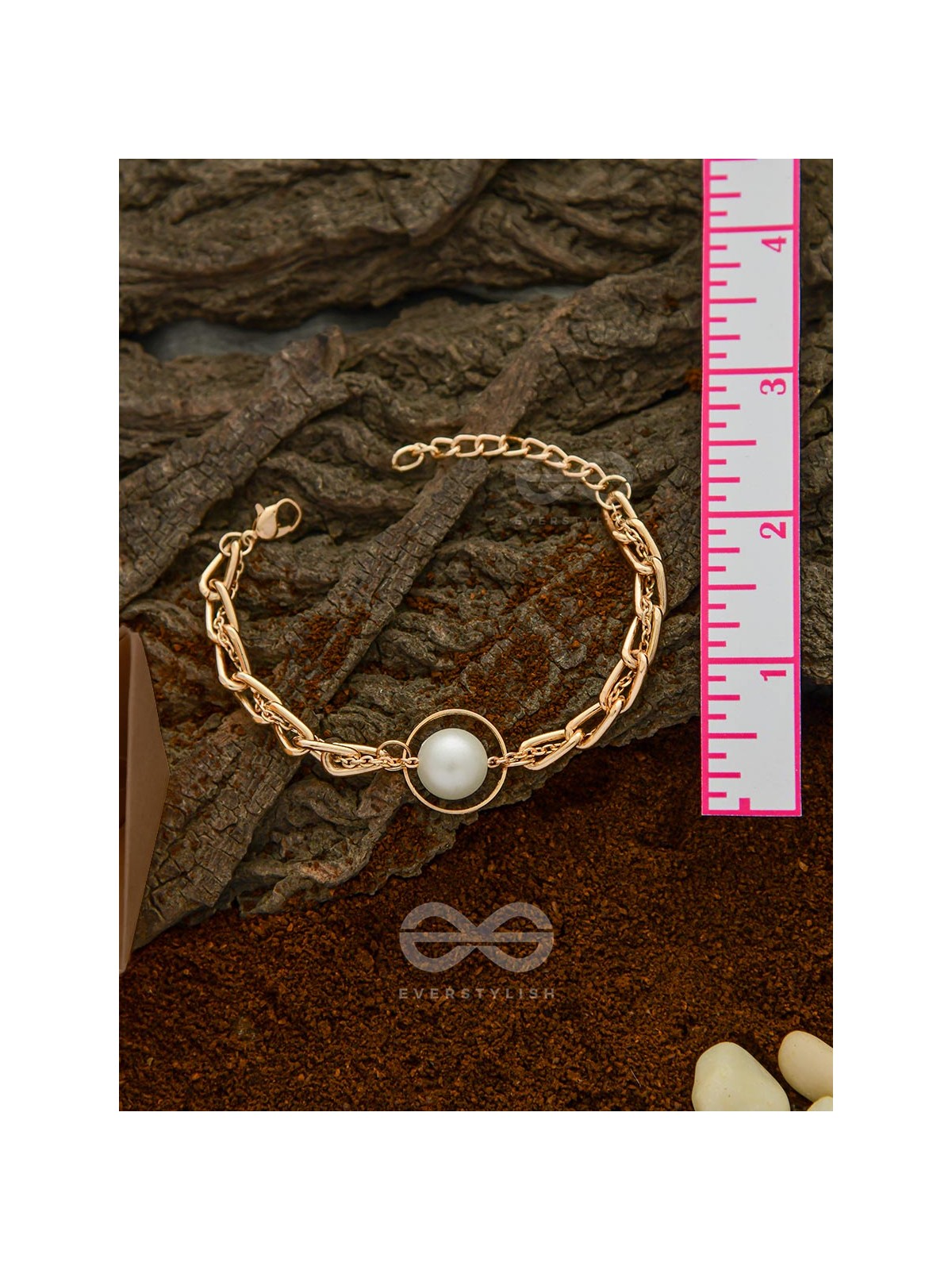 Pearl-Fectly Golden - Golden Layered Chain Bracelet