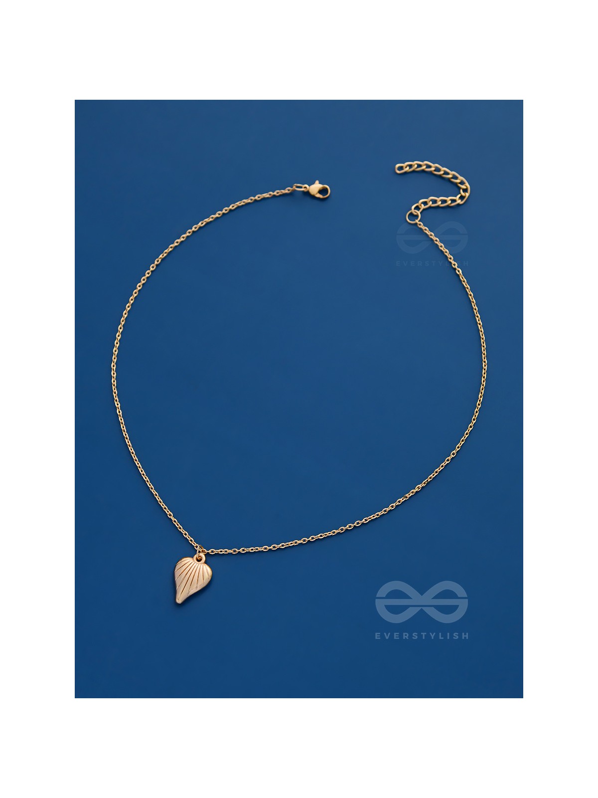 Heart Of Sea- Intricate Golden Neckpiece With Anti-Tarnish Coating 