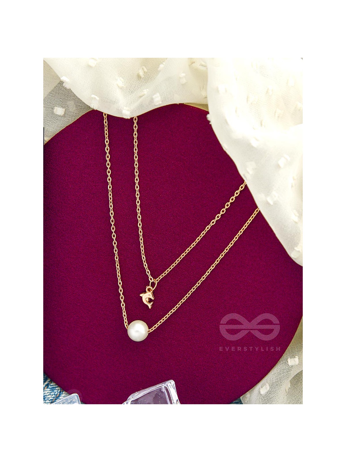 The Aquatic Wonders - Golden Layered Neckpiece With Anti-Tarnish Coating 