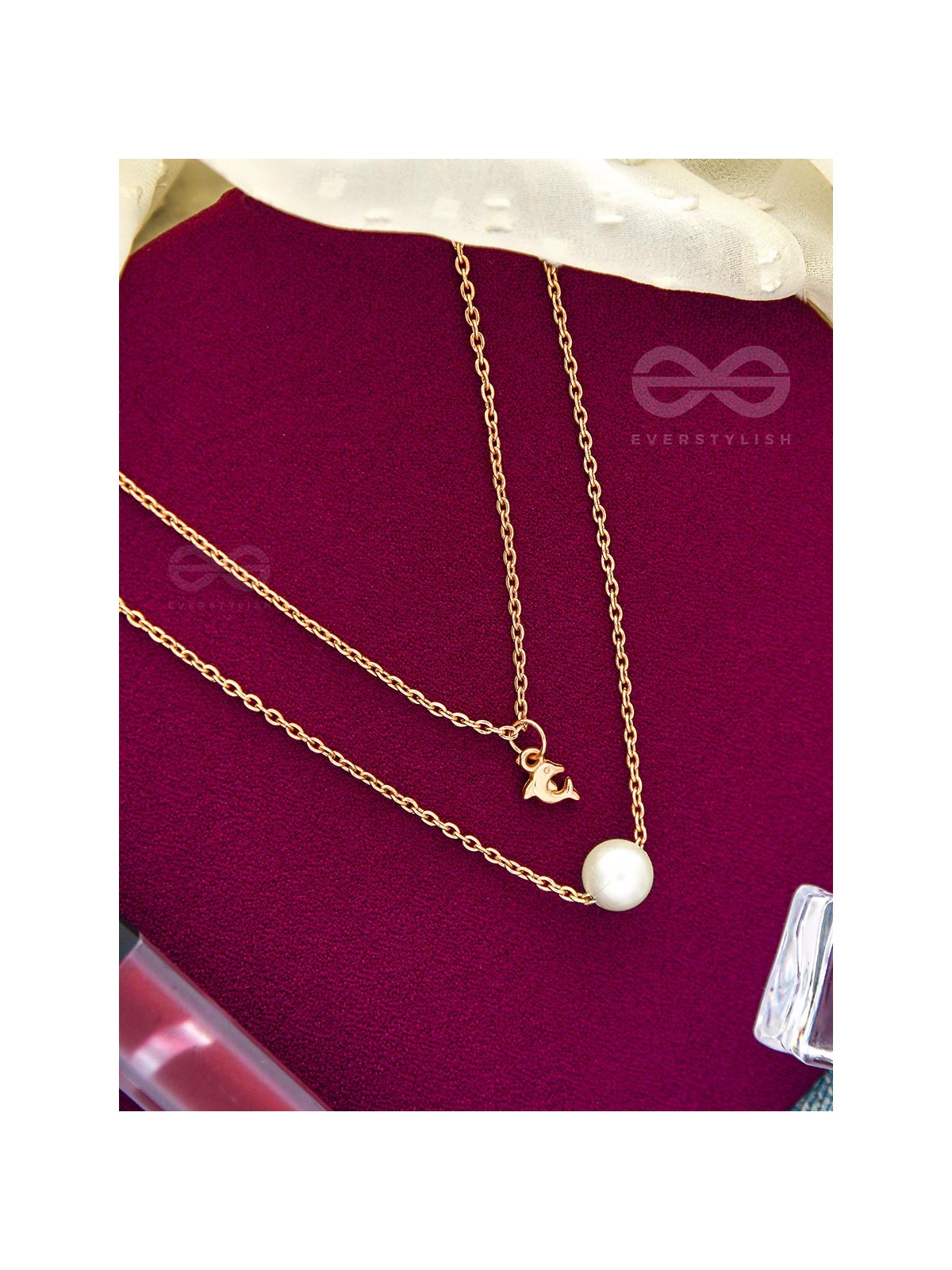 The Aquatic Wonders - Golden Layered Neckpiece With Anti-Tarnish Coating 