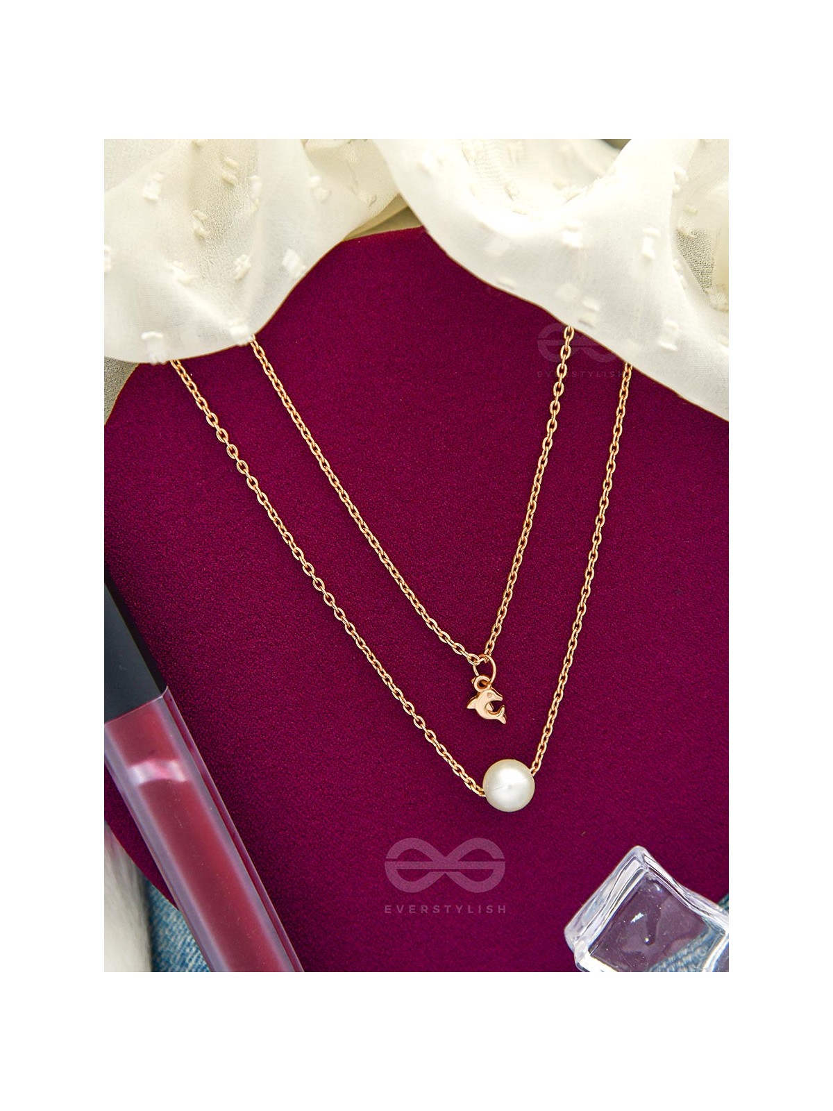 The Aquatic Wonders - Golden Layered Neckpiece With Anti-Tarnish Coating 