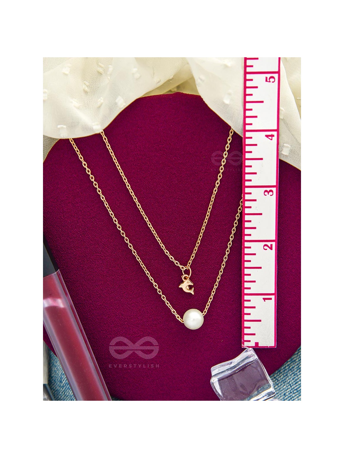 The Aquatic Wonders - Golden Layered Neckpiece With Anti-Tarnish Coating 