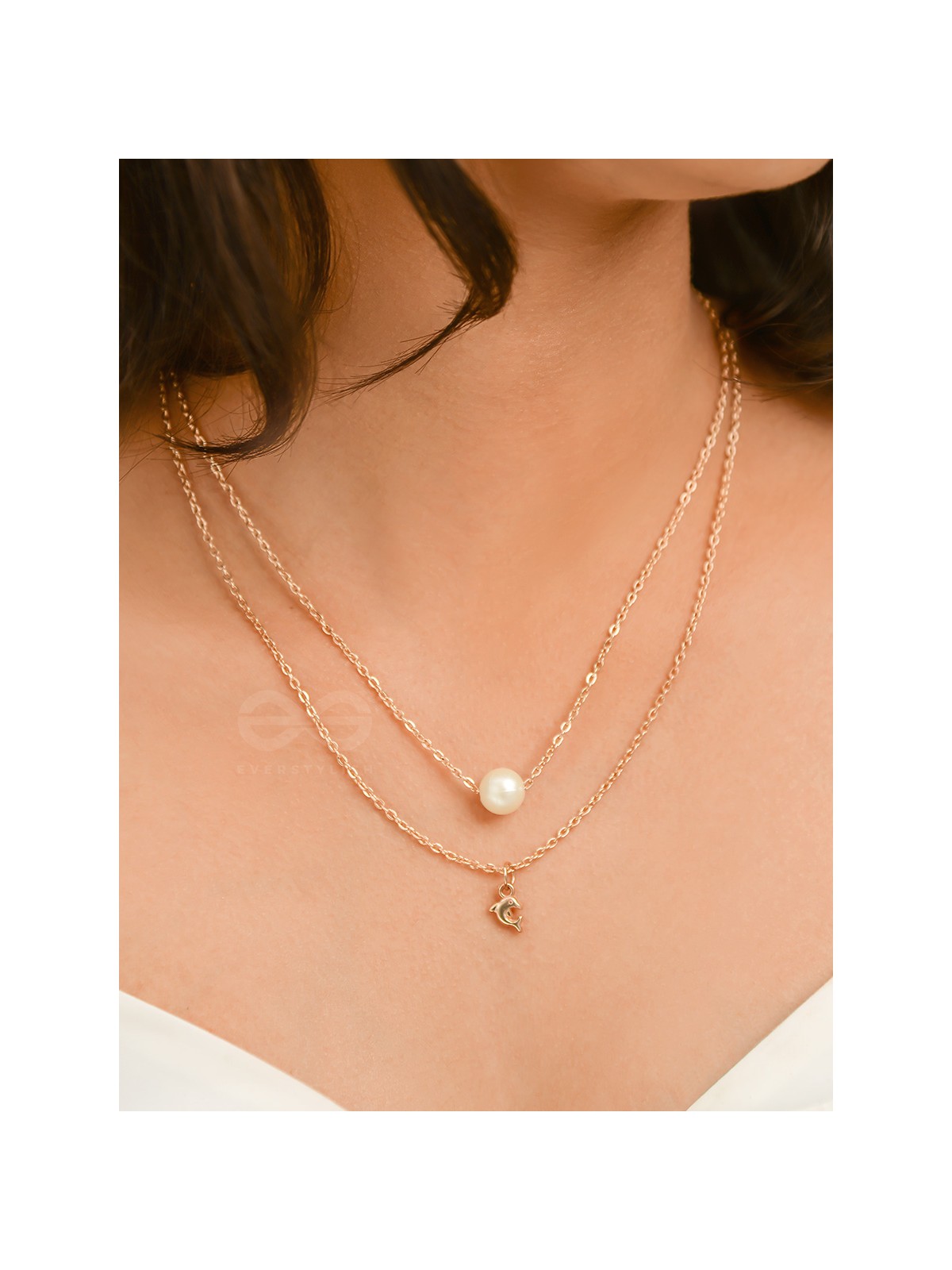 The Aquatic Wonders - Golden Layered Neckpiece With Anti-Tarnish Coating 