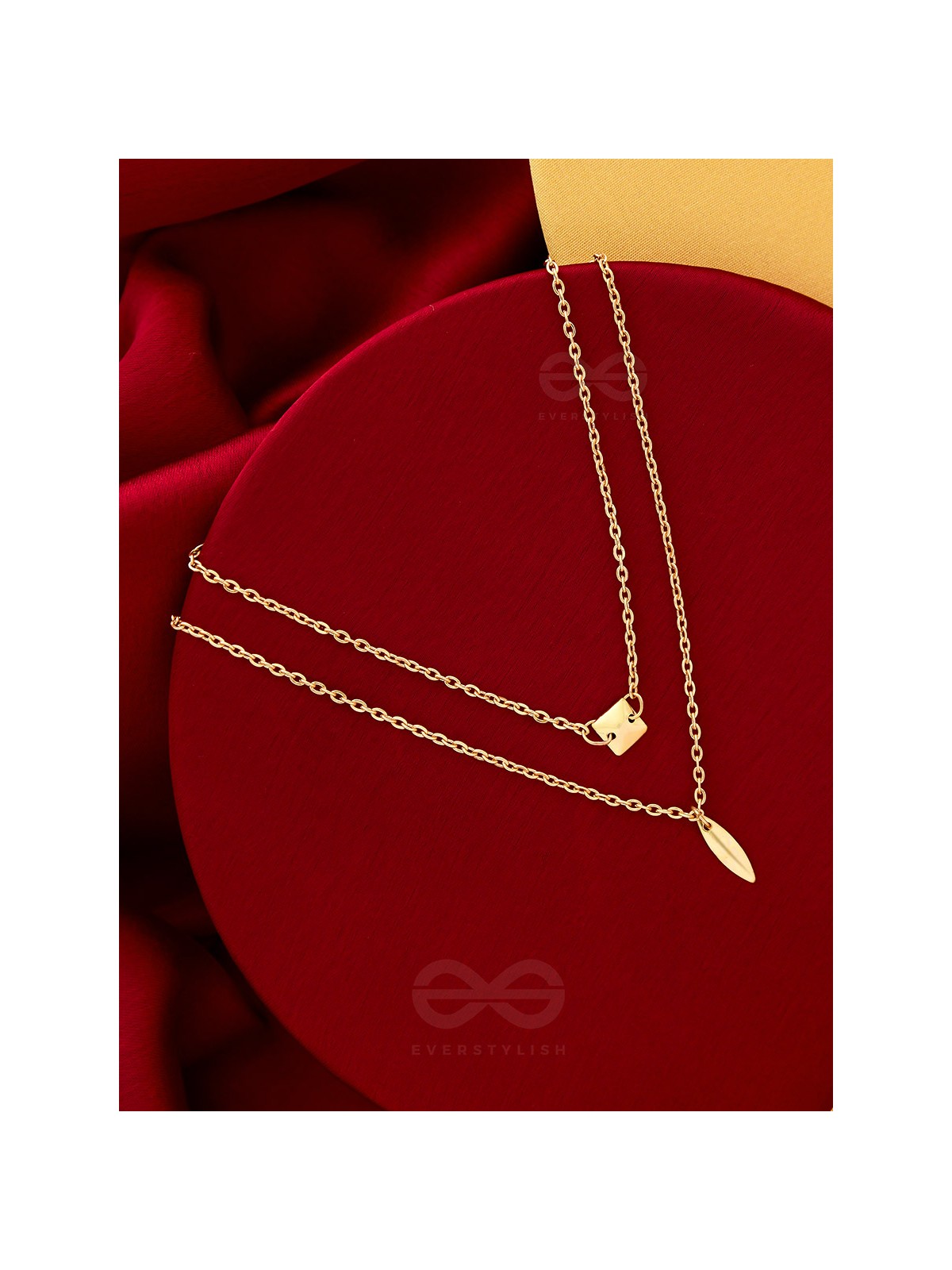 The Geometrical Charm- Statement Multiayered Neckpiece With Anti-Tarnish Coating 