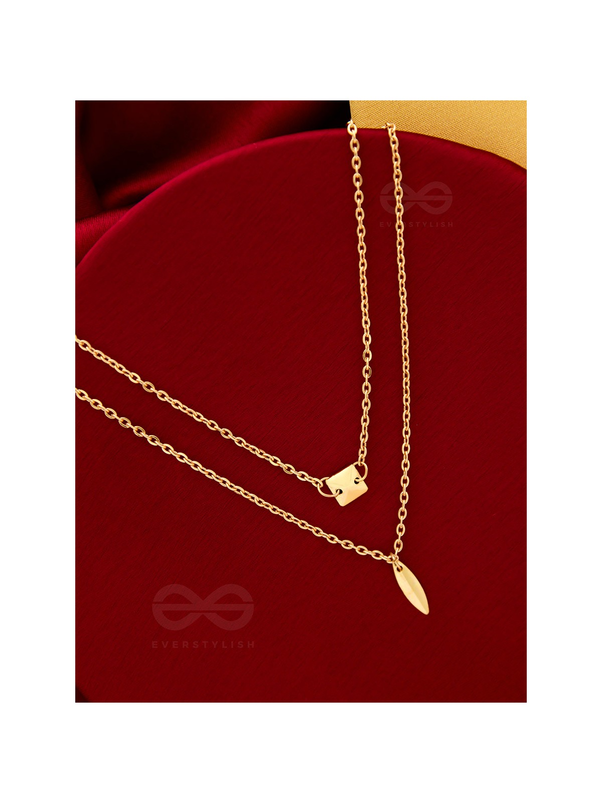 The Geometrical Charm- Statement Multiayered Neckpiece With Anti-Tarnish Coating 