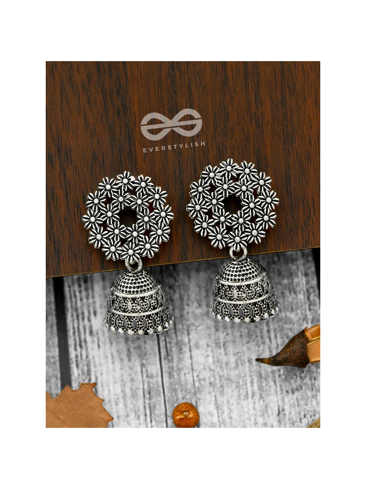 Wreath of Flowers Desi Bell Jhumkas