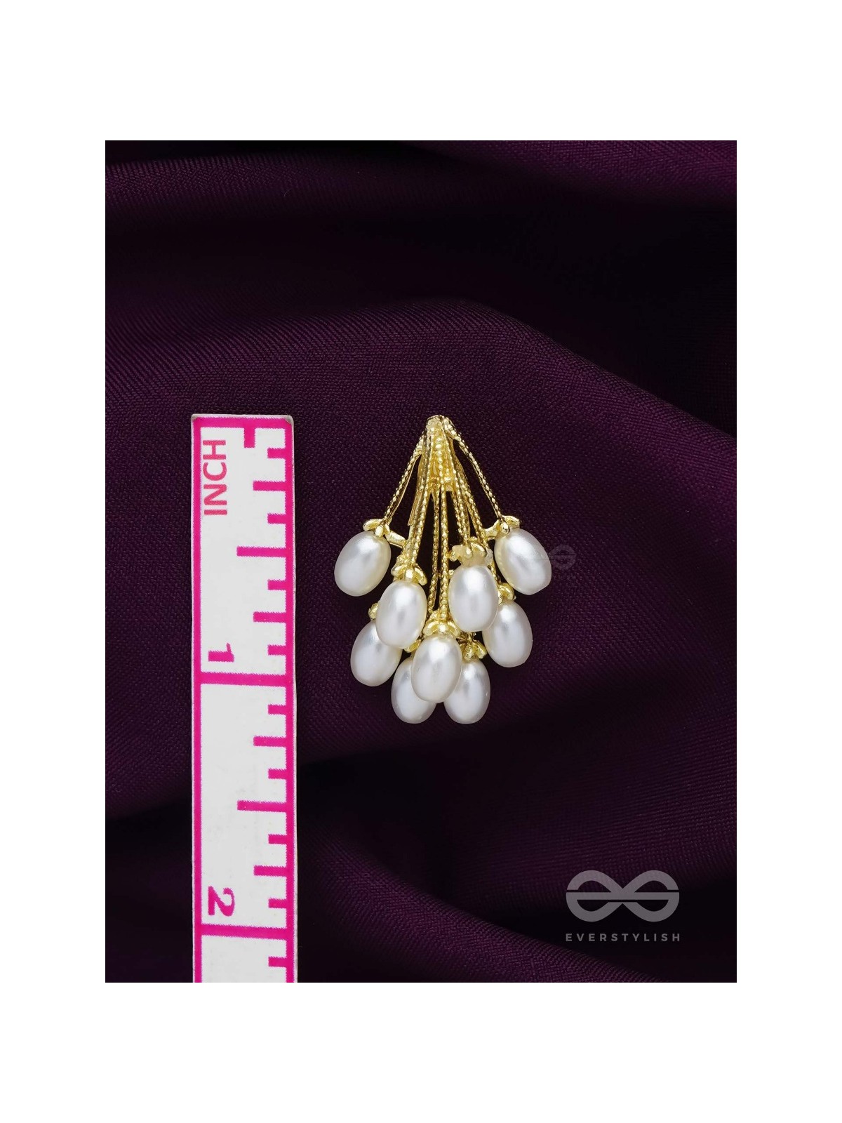 Pearlicious Flowers- Golden Pearl Earrings