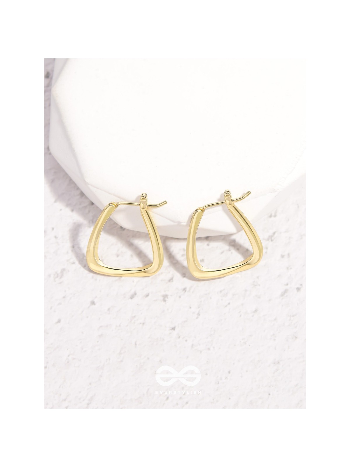Sun-Kissed Squares- Geometrical Golden Earrings