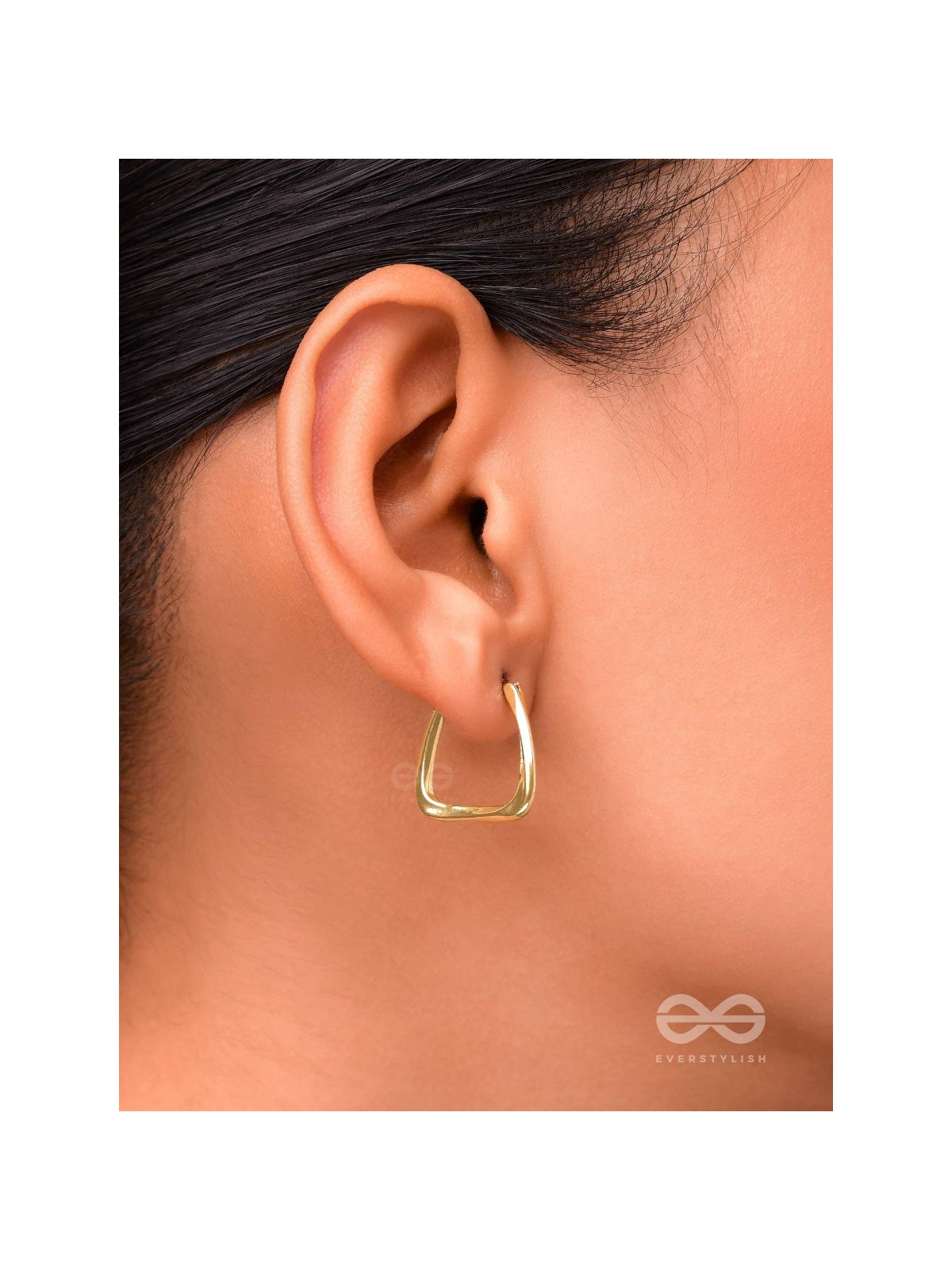 Sun-Kissed Squares- Geometrical Golden Earrings